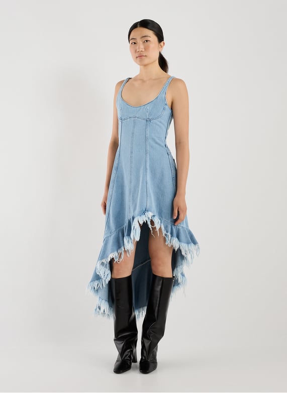 Asymmetrical denim dress Blue Marques almeida - Women | Printemps.com Asymmetrical denim dress Blue Marques almeida - Women | Printemps.com