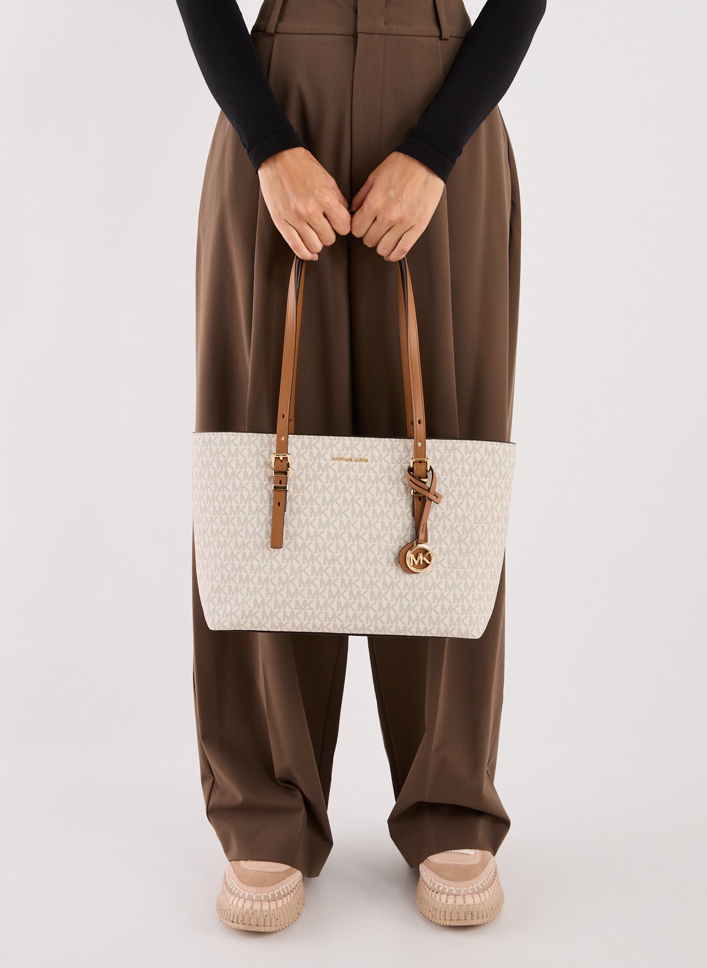 Monogram-print tote bag MICHAEL KORS White