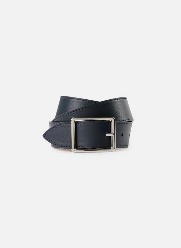 Ceinture en cuir Bleu by SAISON 1865 SAISON 1865 Ceinture en cuir Bleu