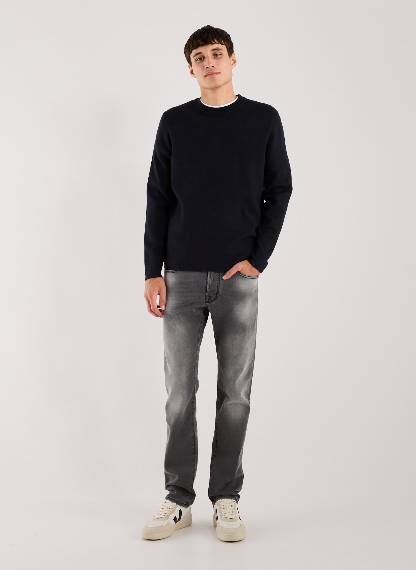 Pull droit col rond  SAMSOE SAMSOE Bleu