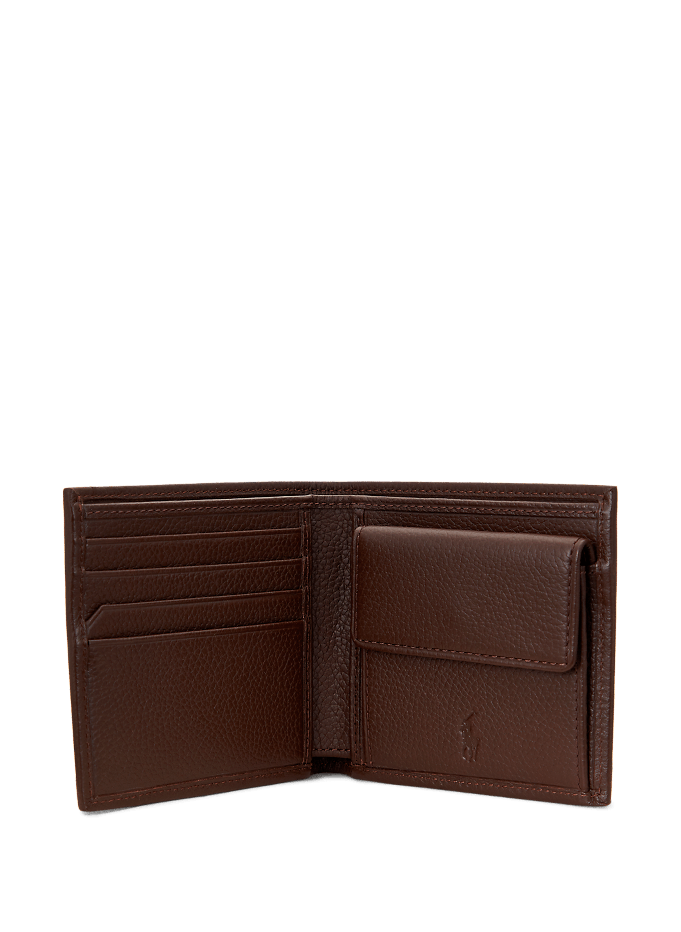 Portefeuille en cuir POLO RALPH LAUREN Marron