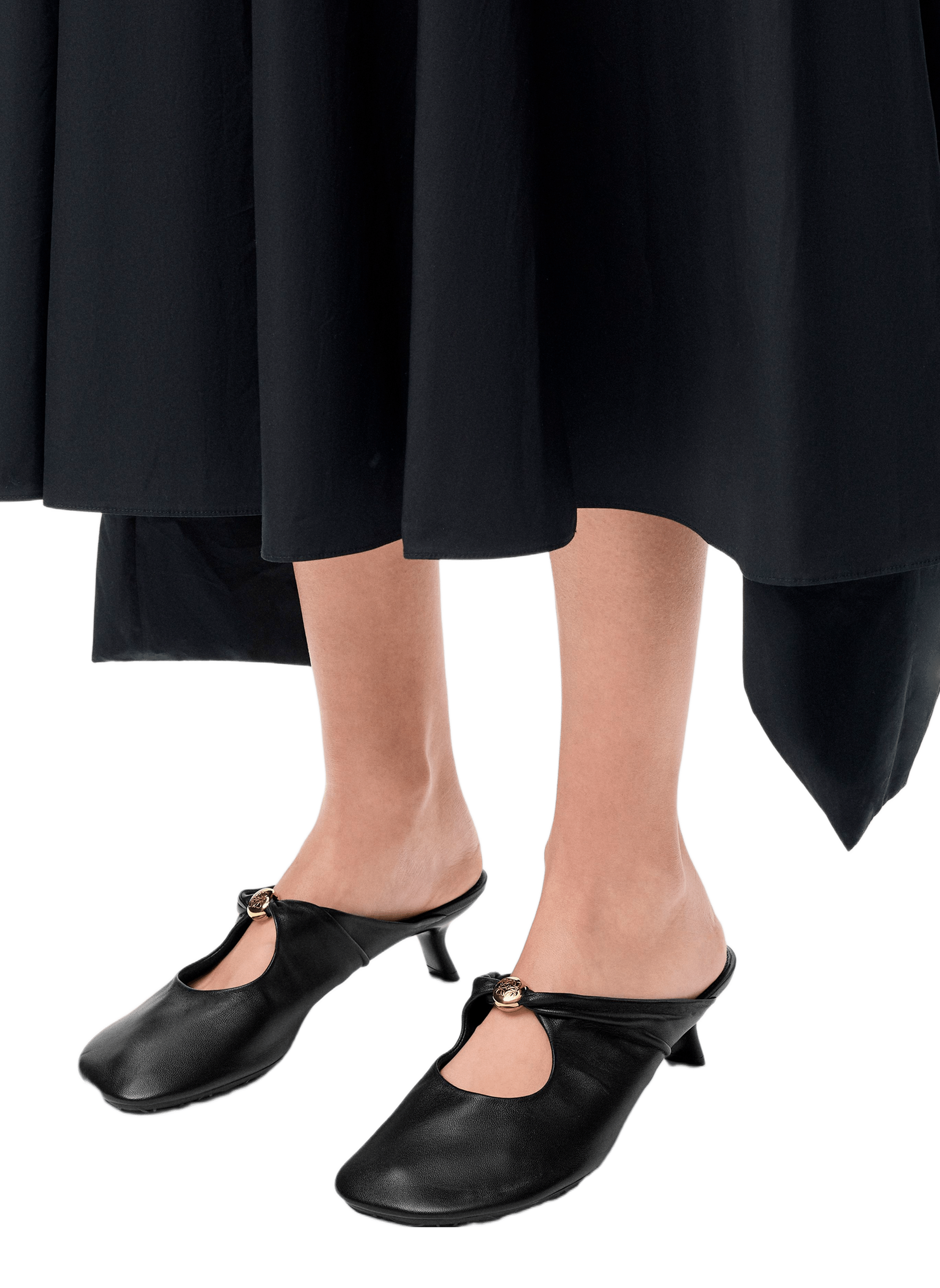 Mule Pebble Soft en cuir d'agneau nappa LOEWE Noir