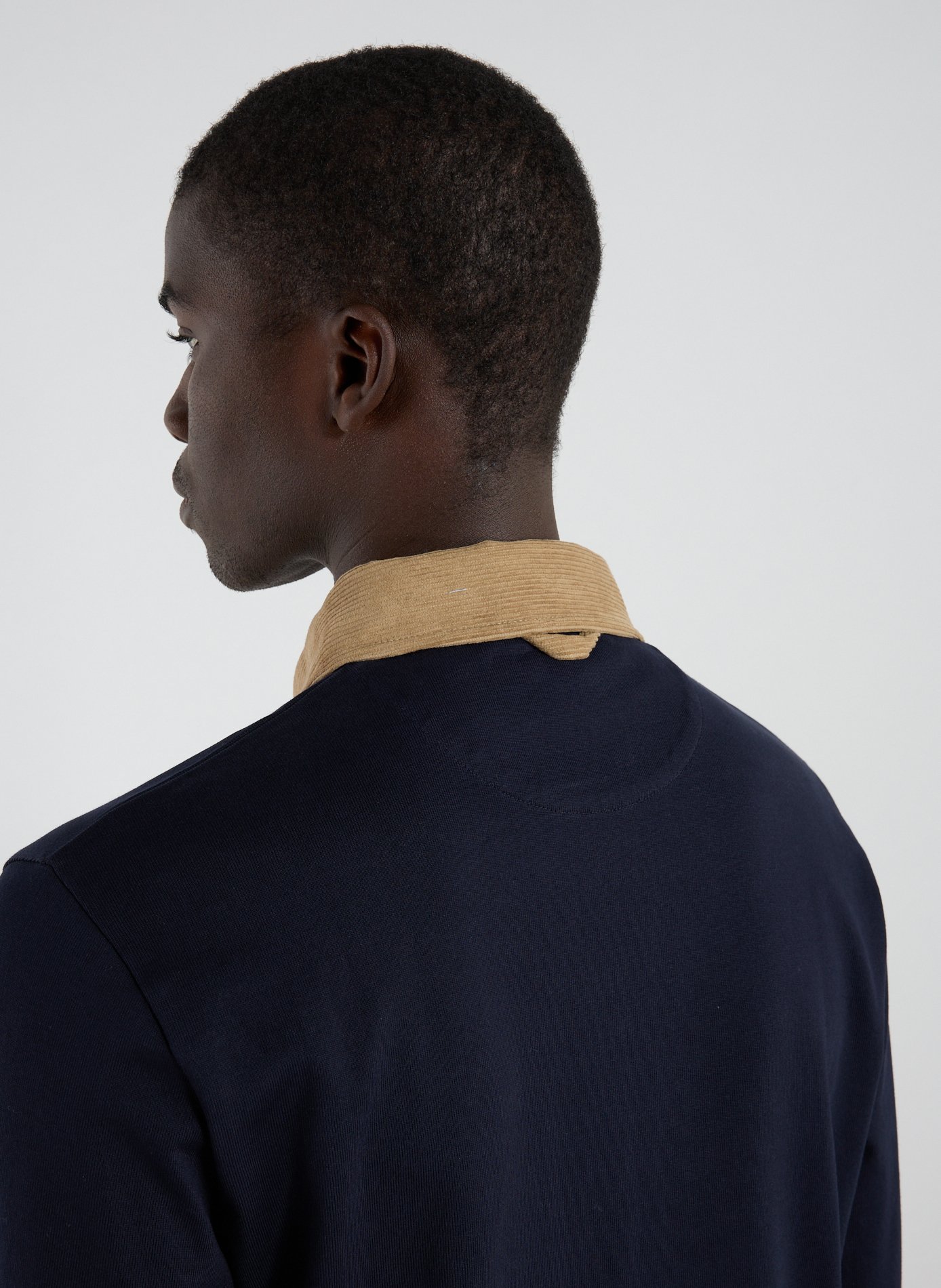 Long-sleeved cotton polo shirt GANT Blue