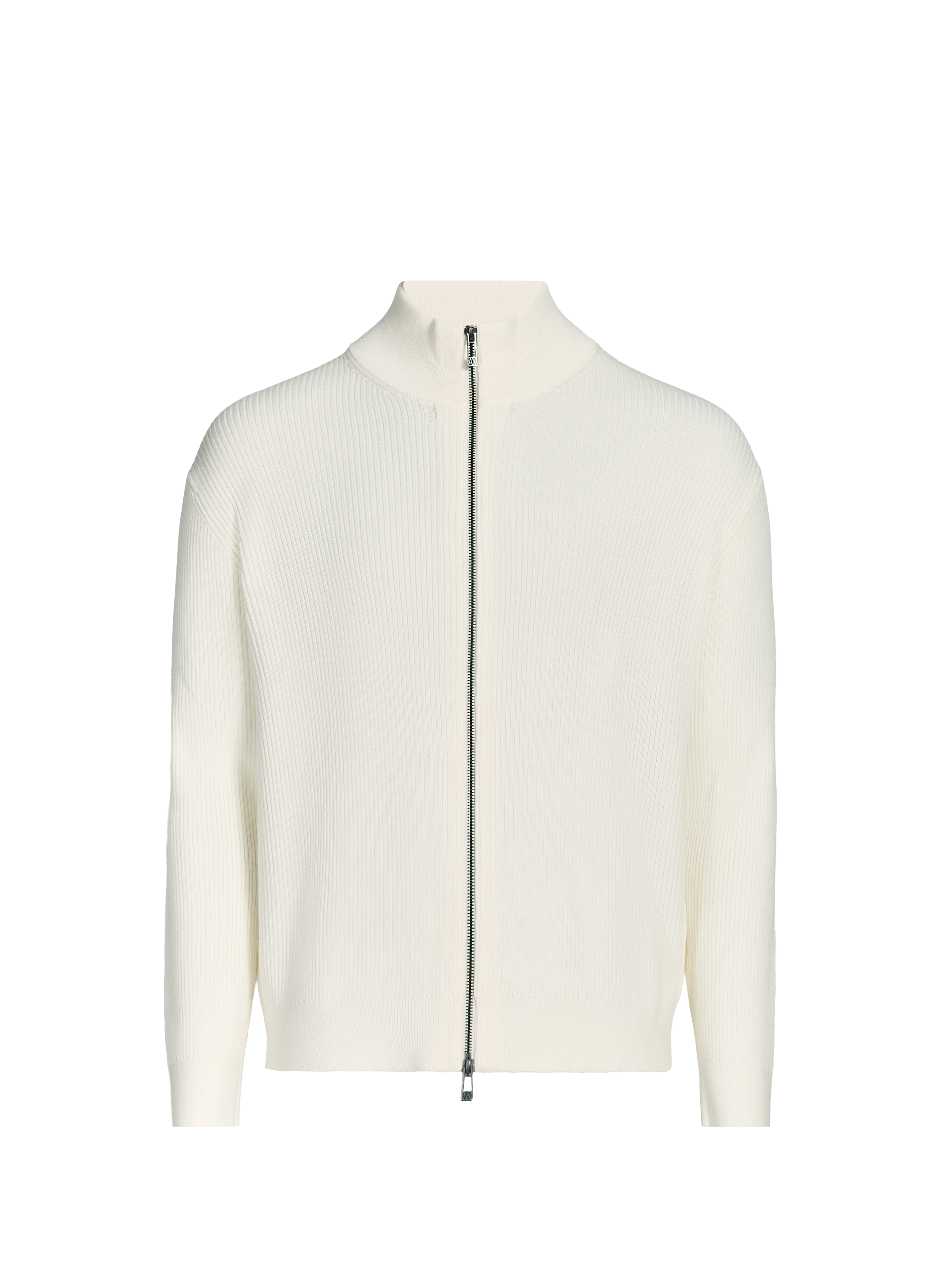 Ribbed wool and cotton blend vest ARMANI EXCHANGE White