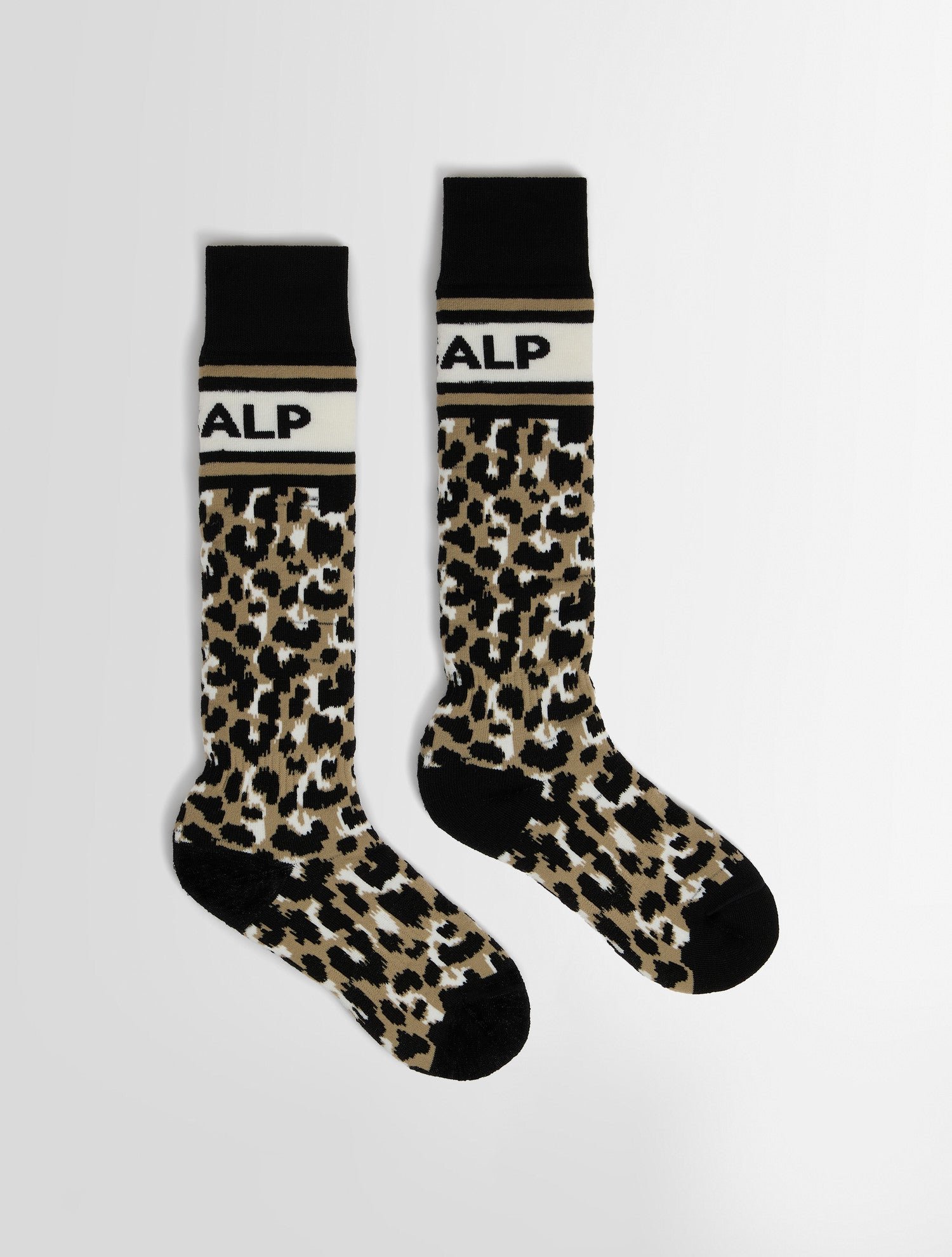 Chaussettes de ski leopard sock coupe regular FUSALP Beige