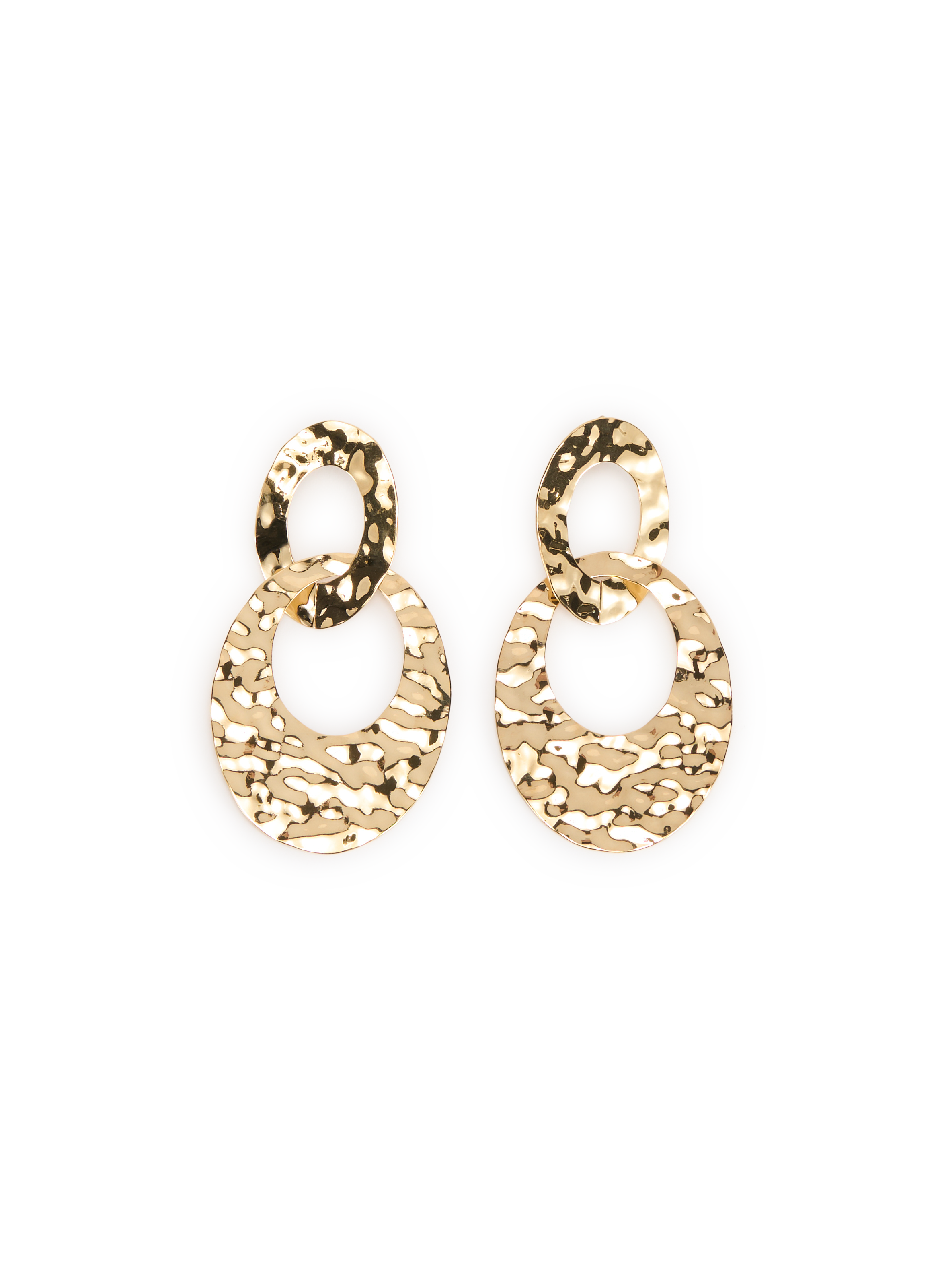AU PRINTEMPS PARIS Hammered earrings Golden