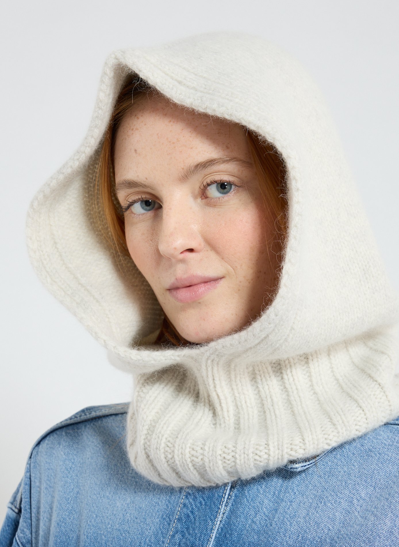 Wool balaclava MACKIE White