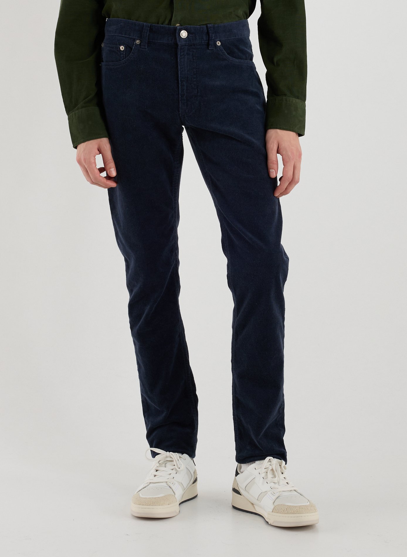 Schmale Hose aus Baumwollmischung Blau by GANT GANT Schmale Hose aus Baumwollmischung Blau