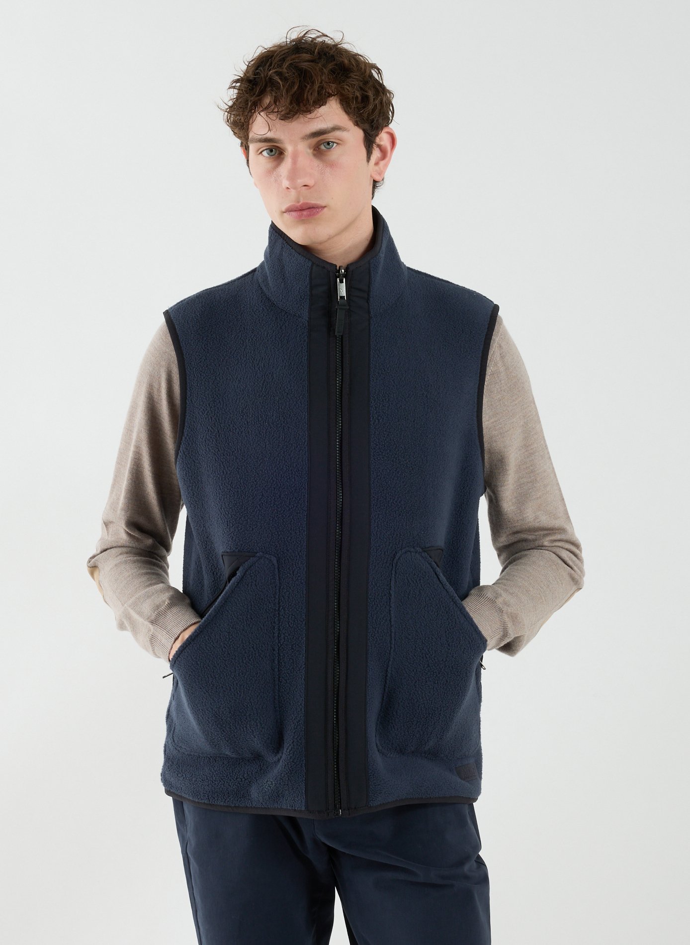 Veste sans manches sherpa réversible T-KIT AIGLE Bleu