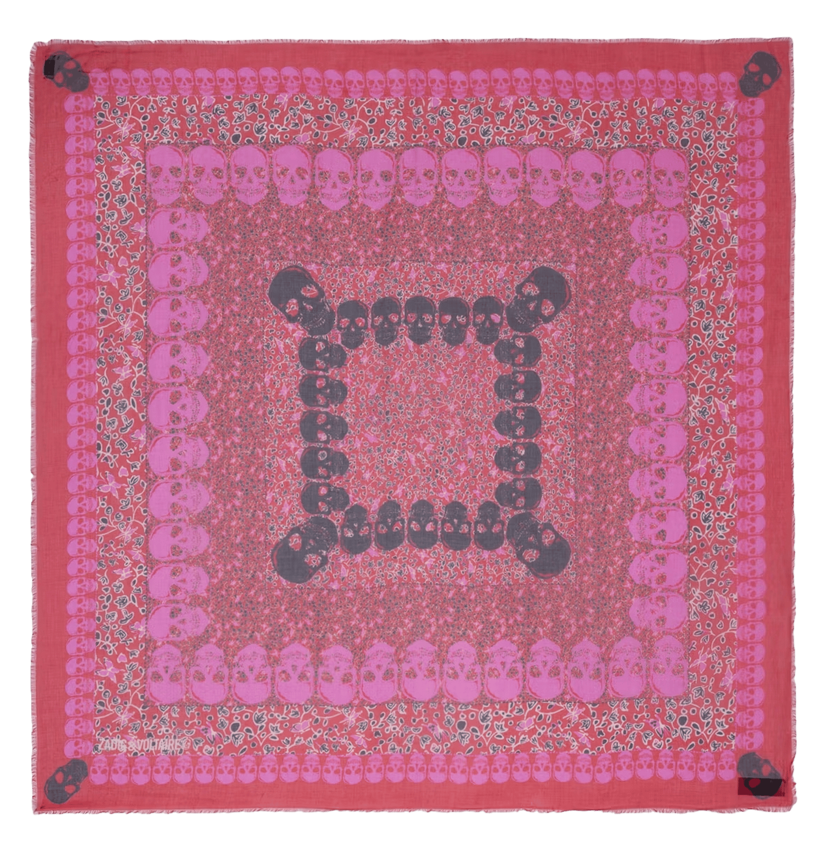 Foulard imprimé kerry ZADIG&VOLTAIRE Rose