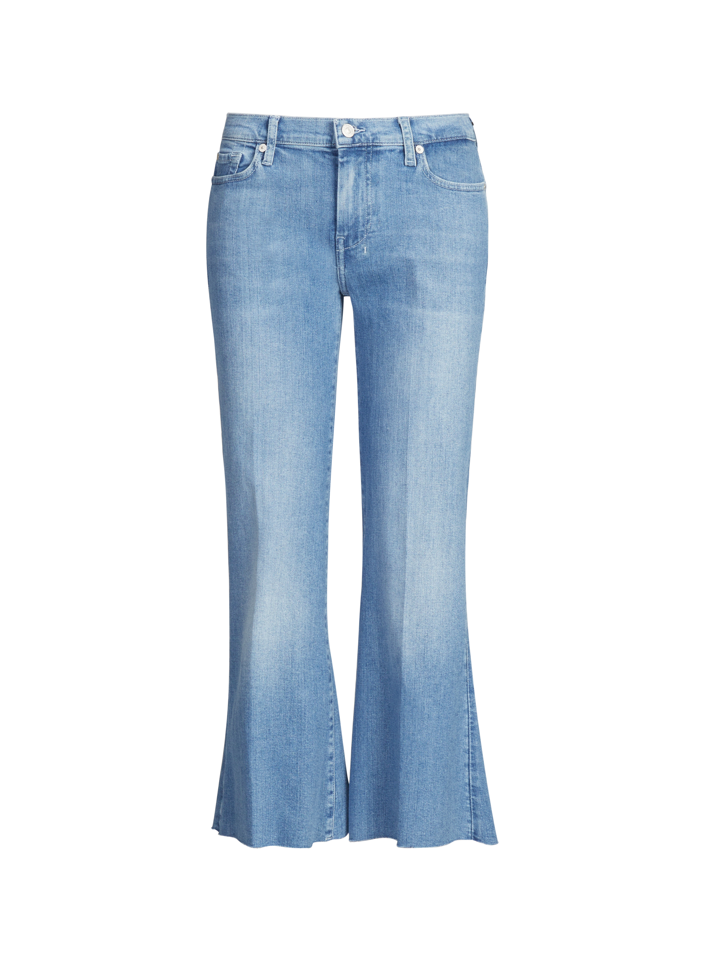 Jean Dojo Cropped en coton mélangé 7 FOR ALL MANKIND Bleu