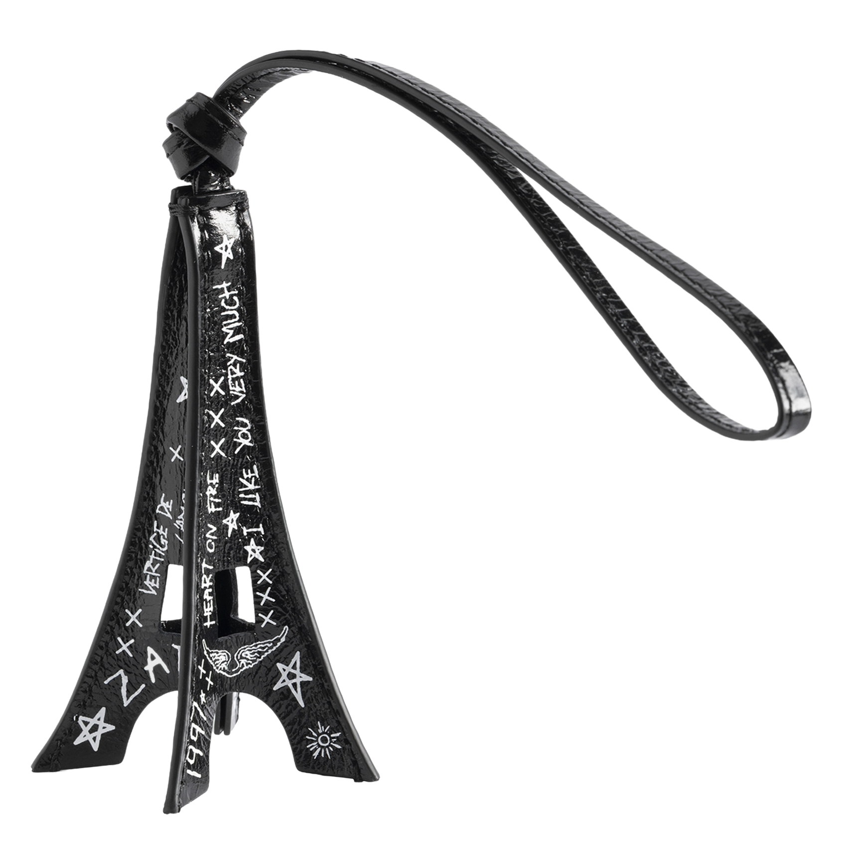 Porte-clés imprimé tour eiffel zadig tower ZADIG&VOLTAIRE Noir