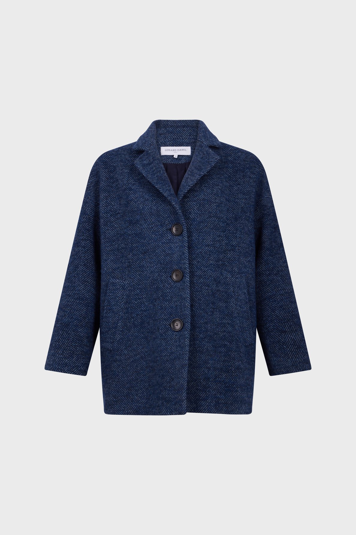 Manteau court à chevrons - leda GERARD DAREL Bleu