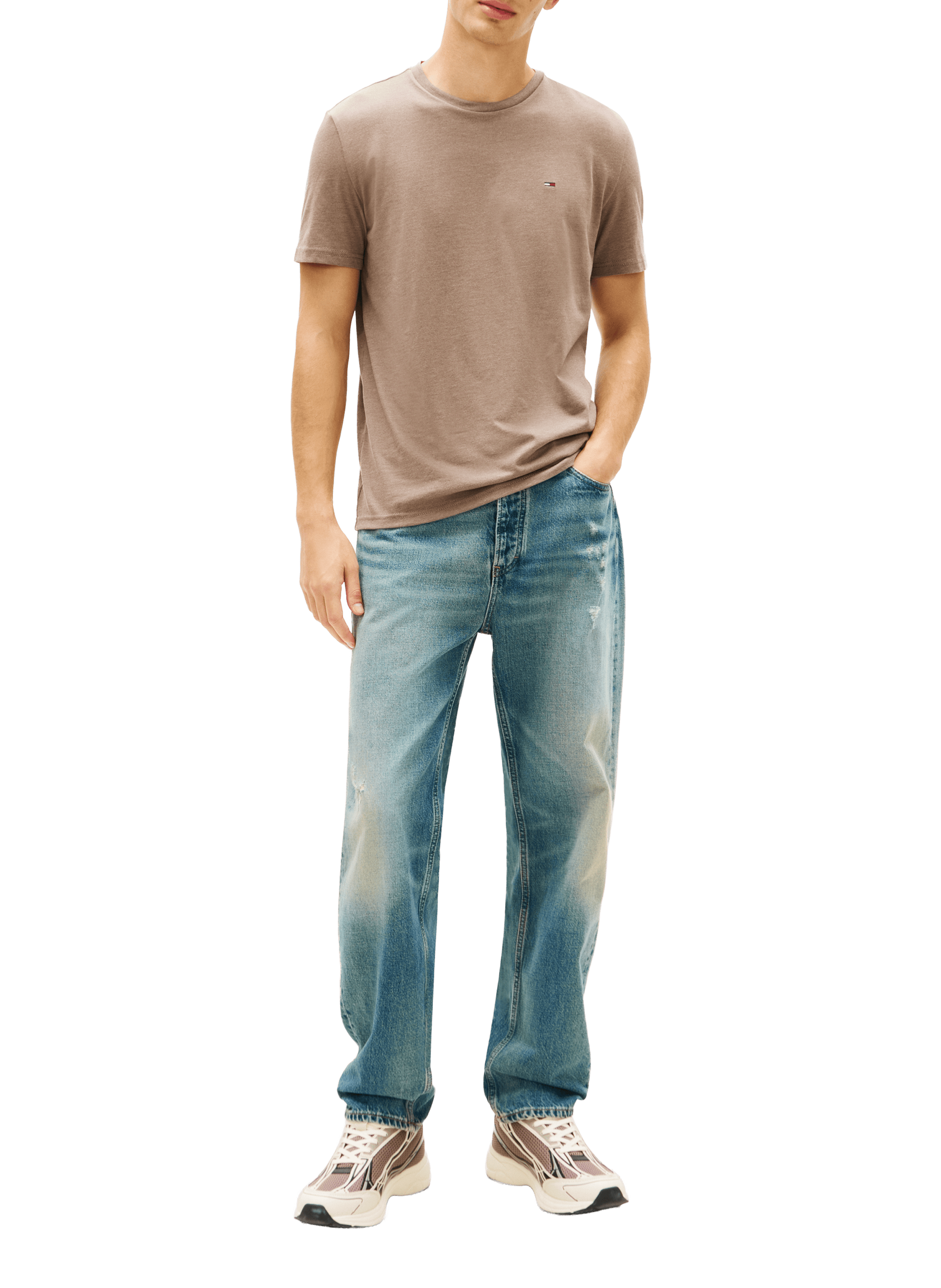 T-shirt à logo TOMMY HILFIGER Marron