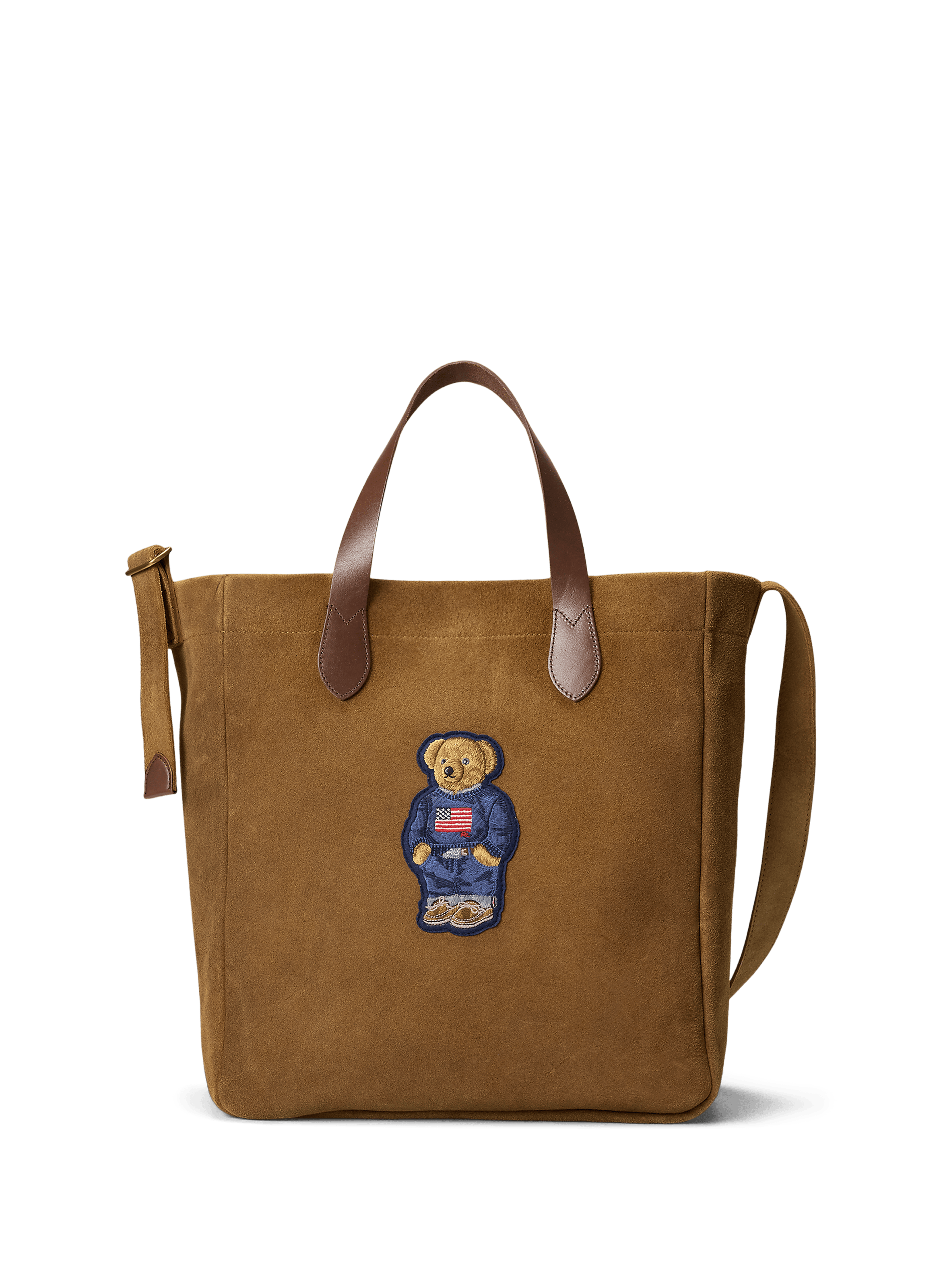 Sac cabas Polo Bear en daim texturé POLO RALPH LAUREN Beige