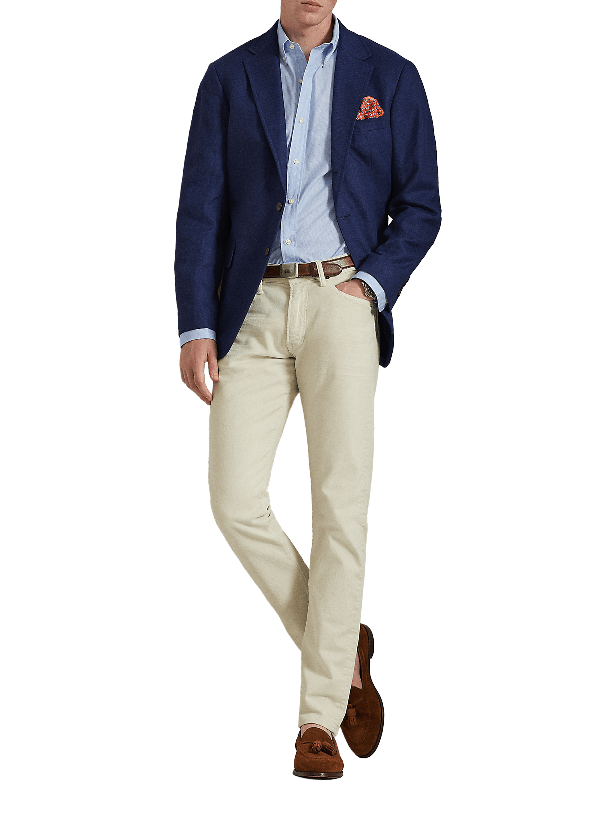 Slightly fitted straight blazer POLO RALPH LAUREN Blue