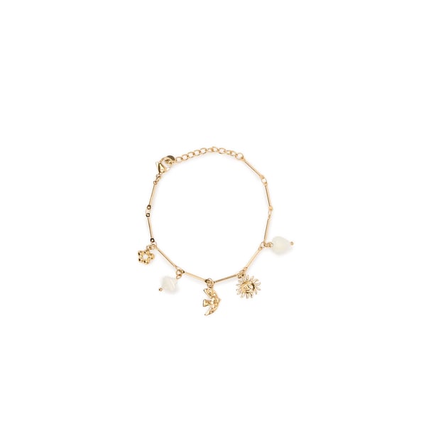 Bracelet charms nacre et oiseaux Bracelet charms nacre et oiseaux