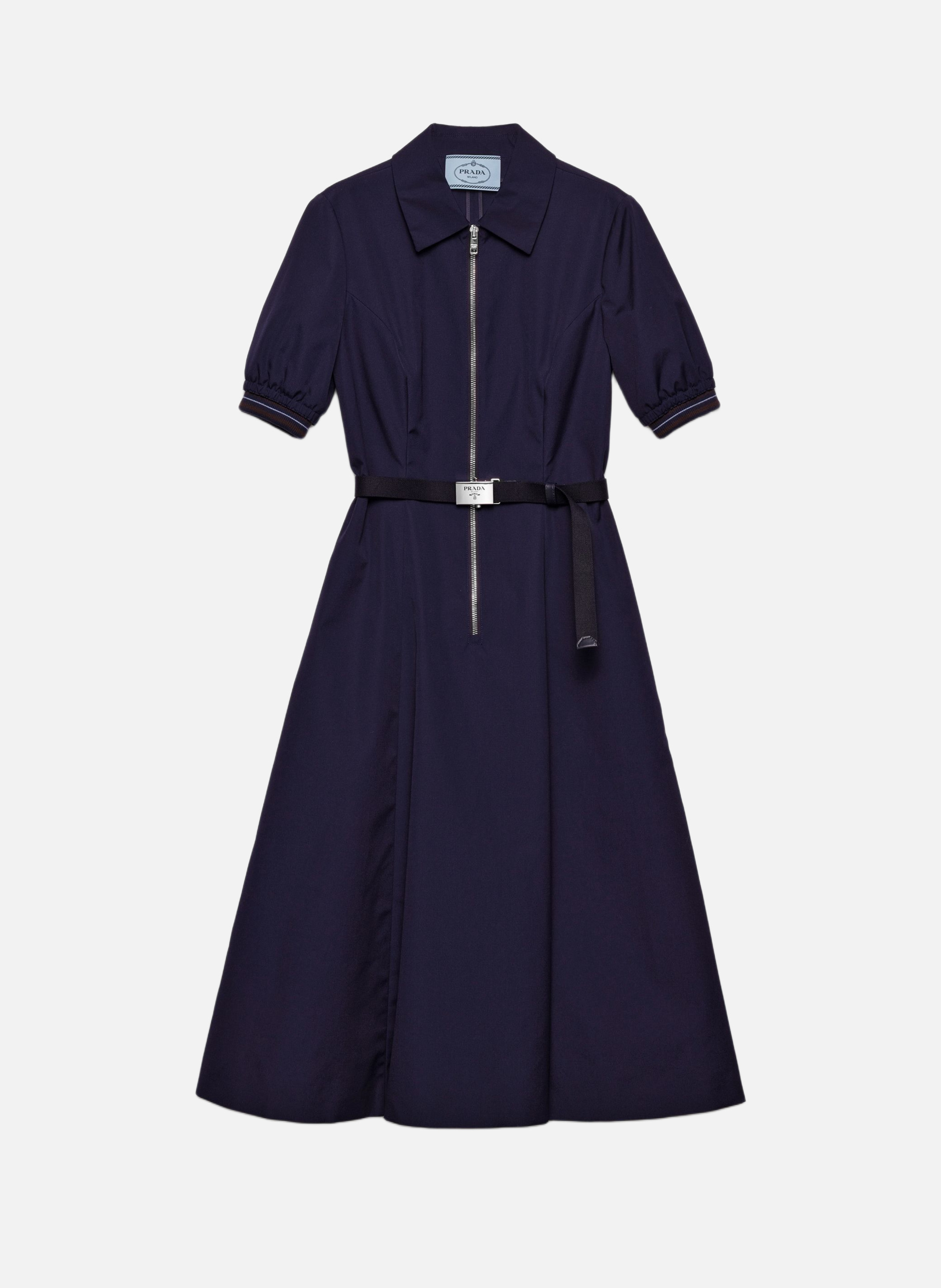 Robe en popeline PRADA Bleu
