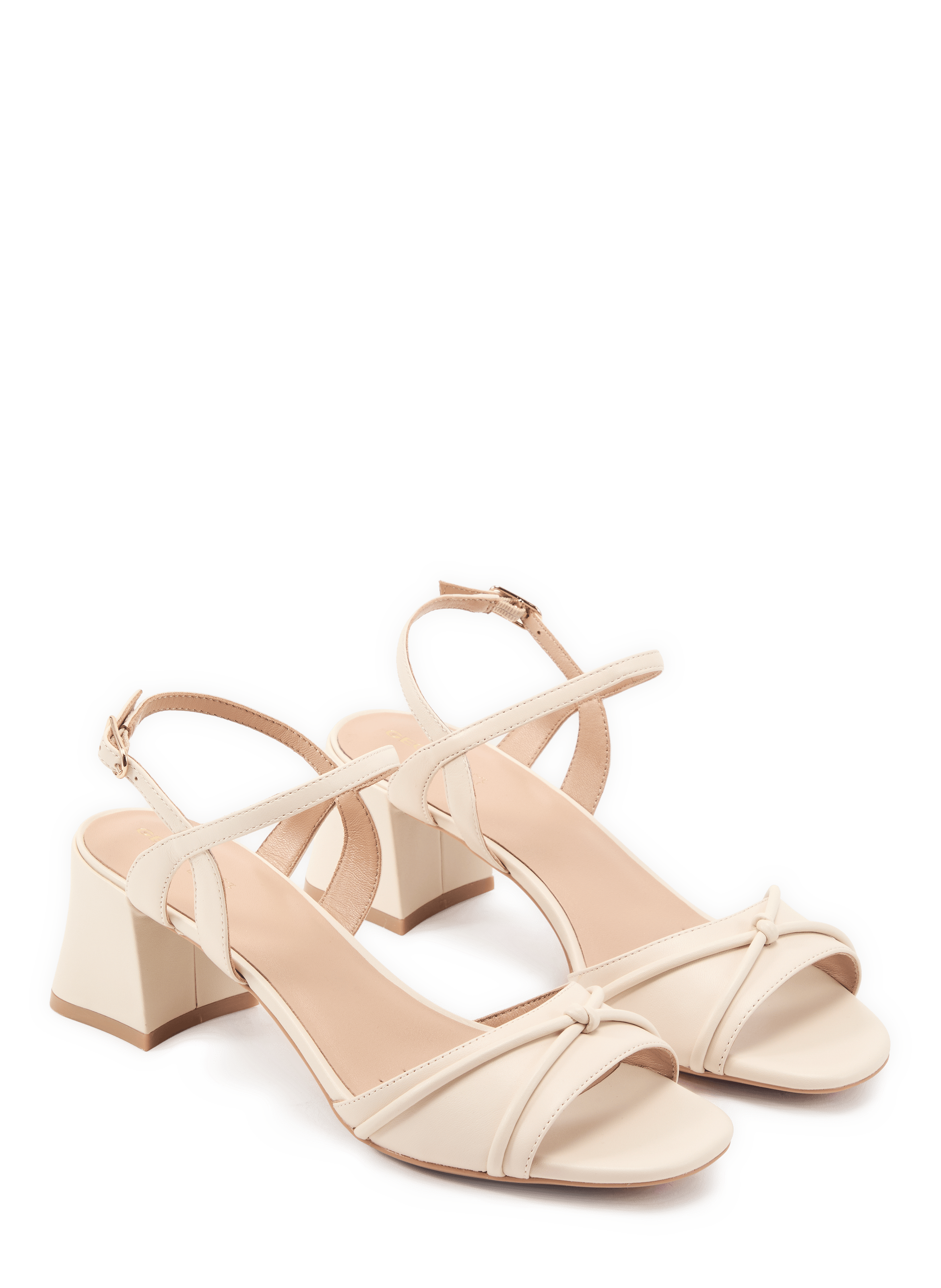 Sandales à talons New Eraklia en cuir GEOX Beige