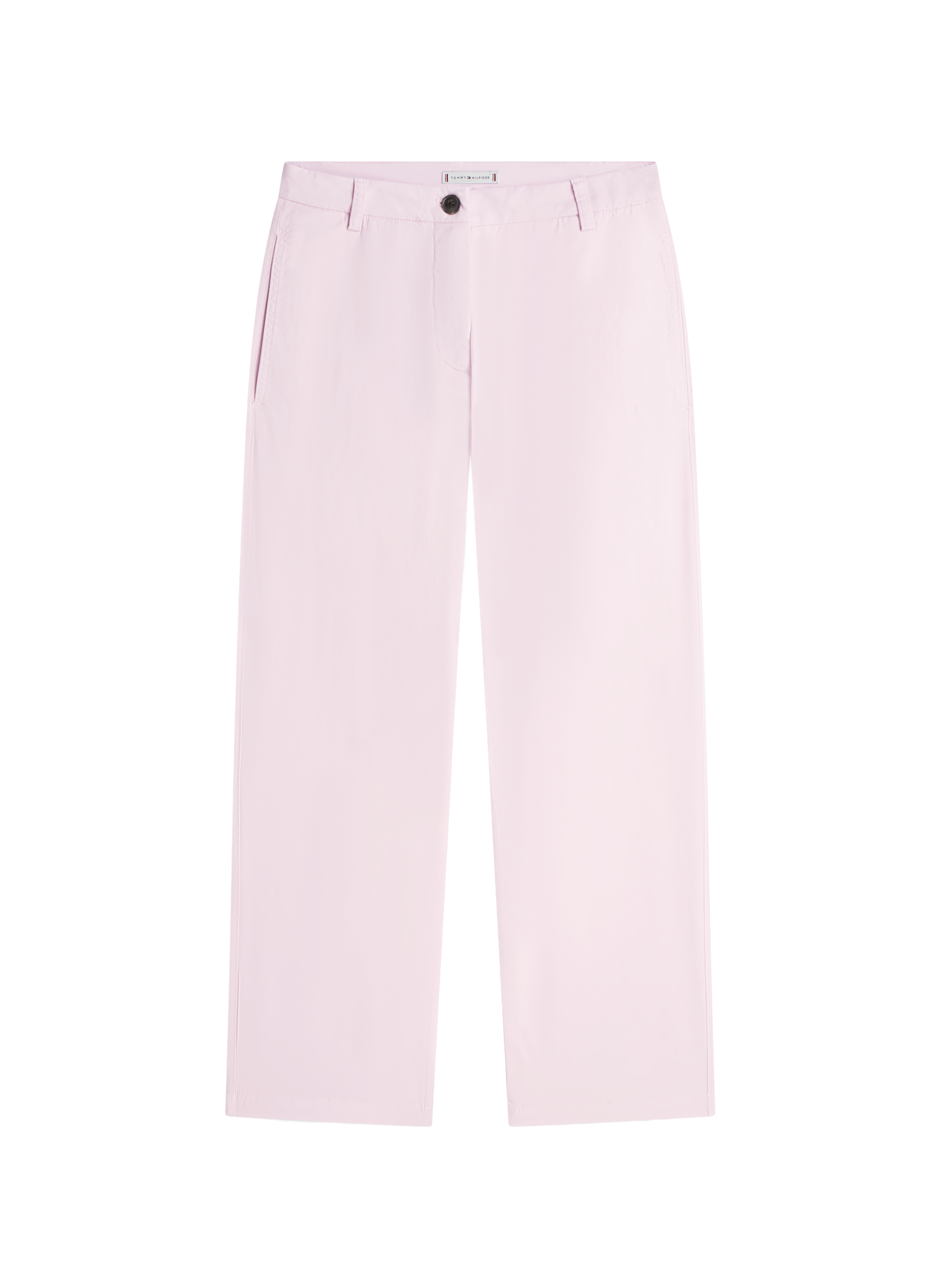 Pantalon droit en coton mélangé TOMMY HILFIGER Rose