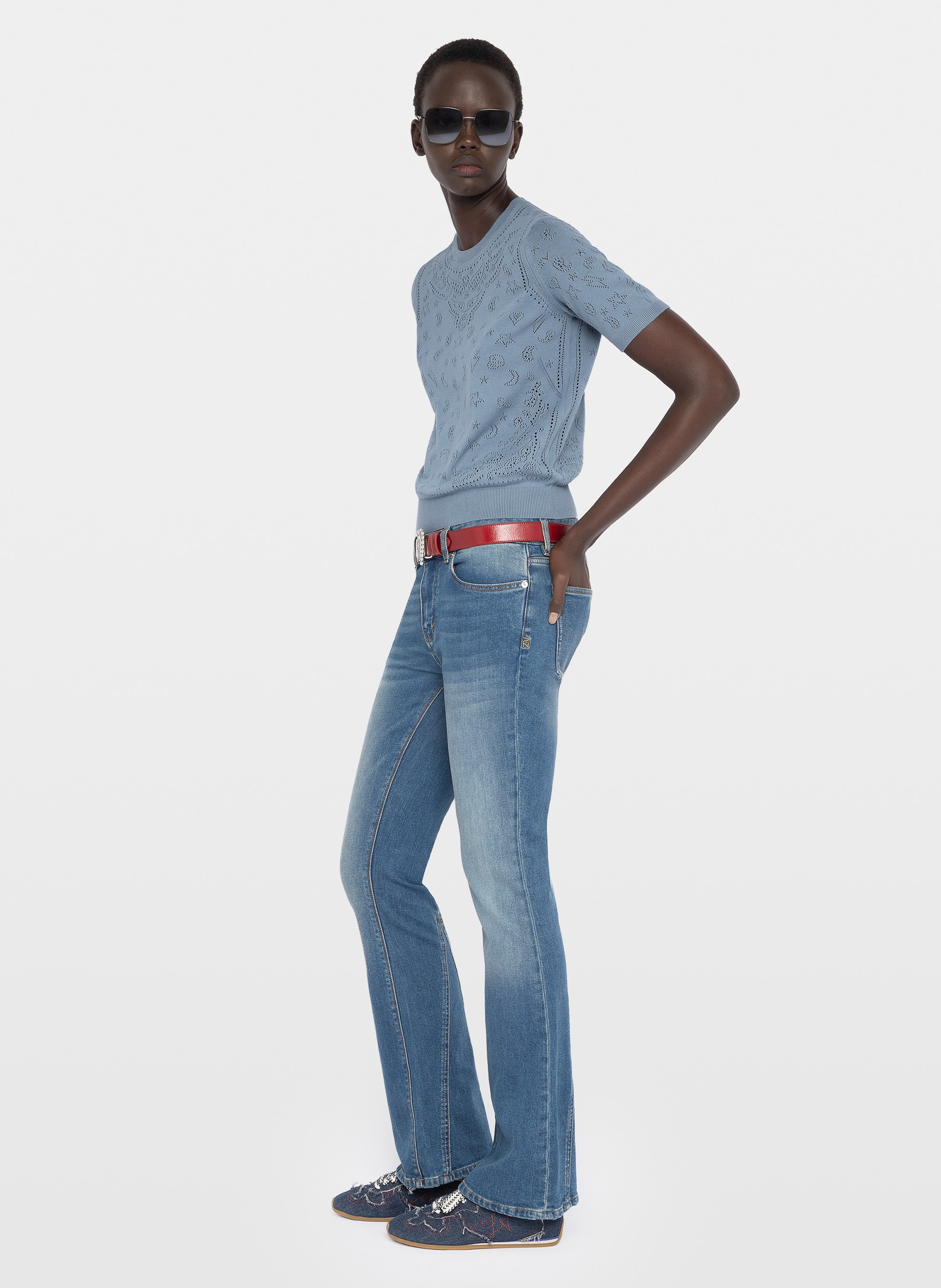 Pull droit en coton dolly ZADIG&VOLTAIRE Bleu