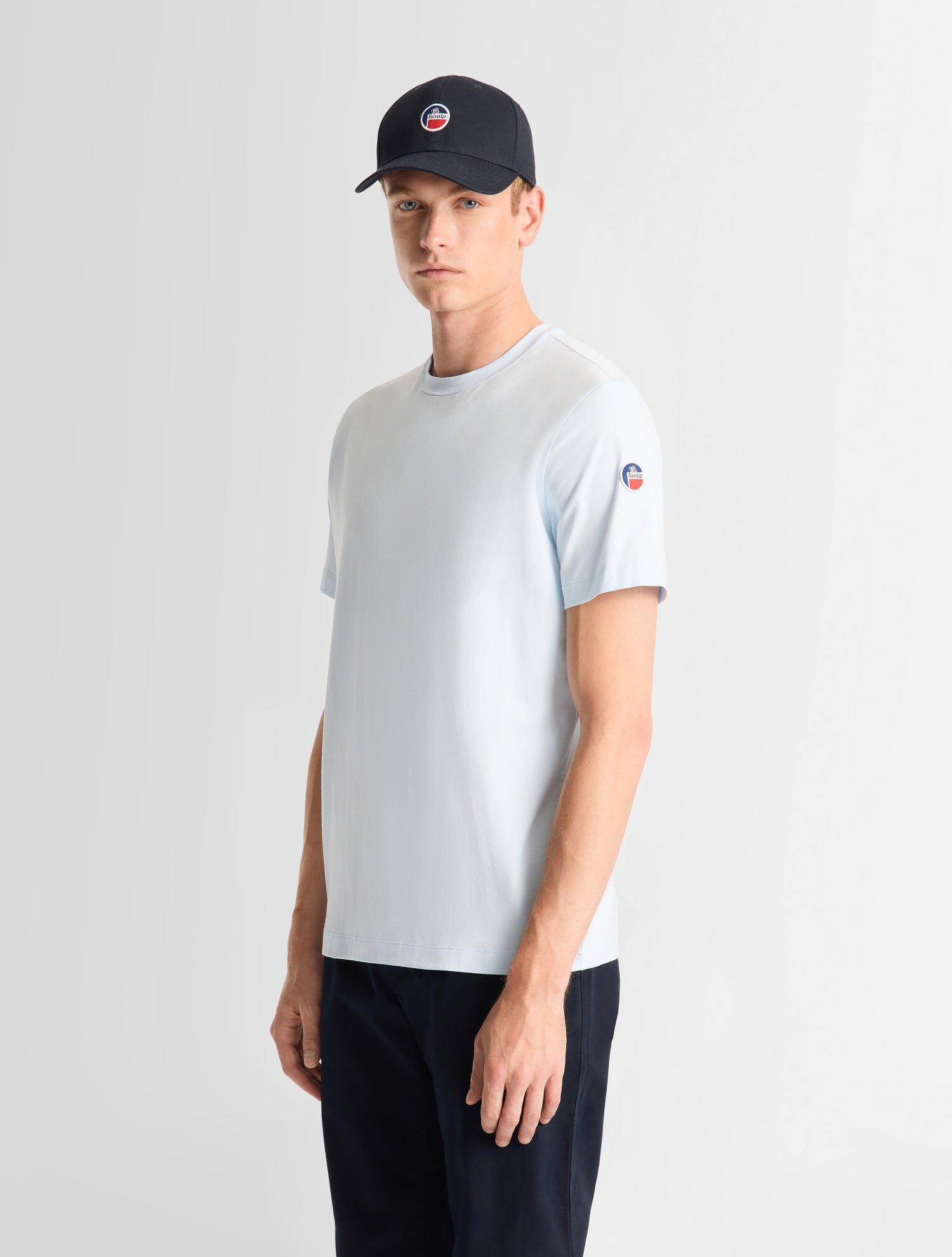 T-shirt riviere col rond coupe regular FUSALP Bleu