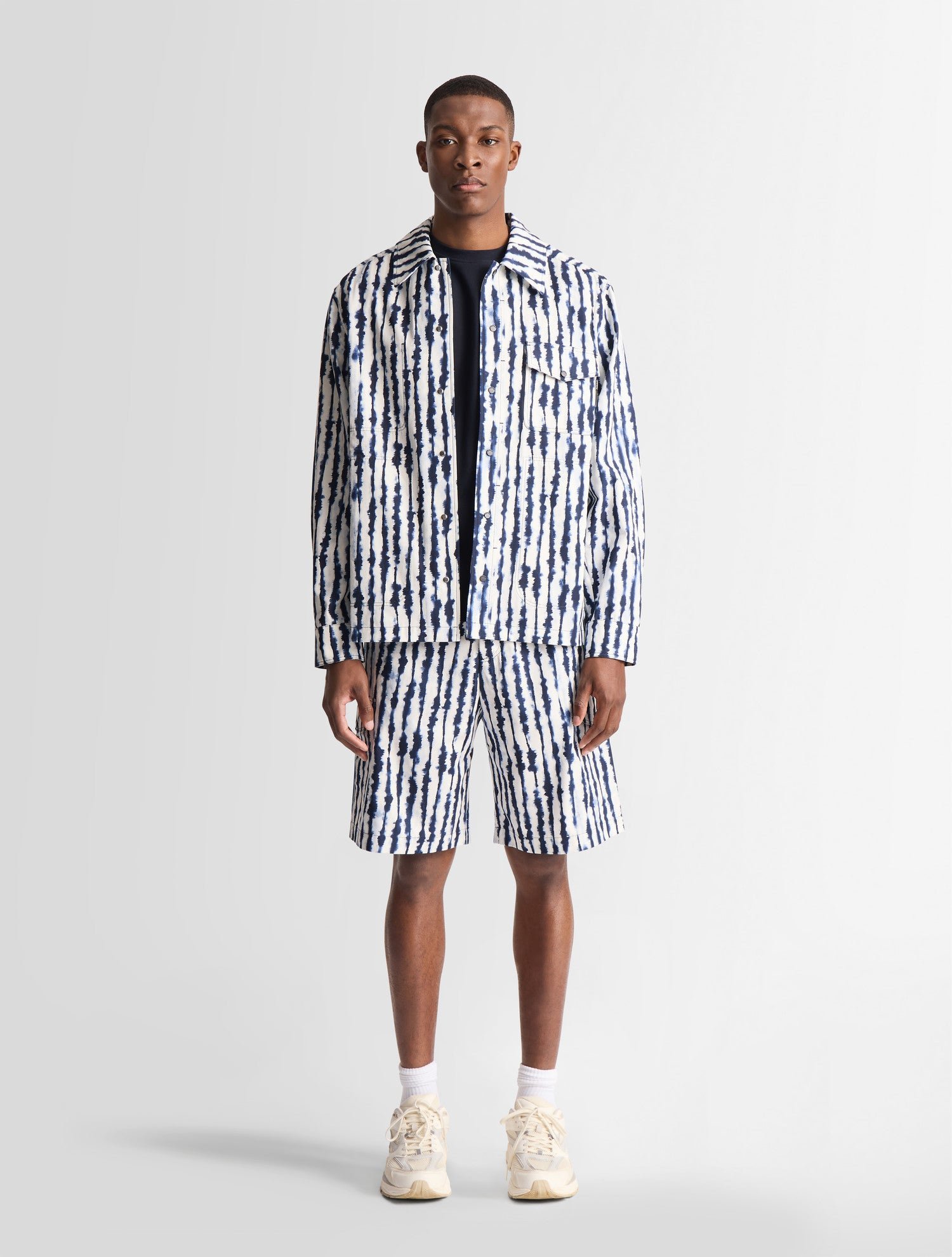 Veste jaymeo shibo col chemise coupe ample FUSALP Bleu