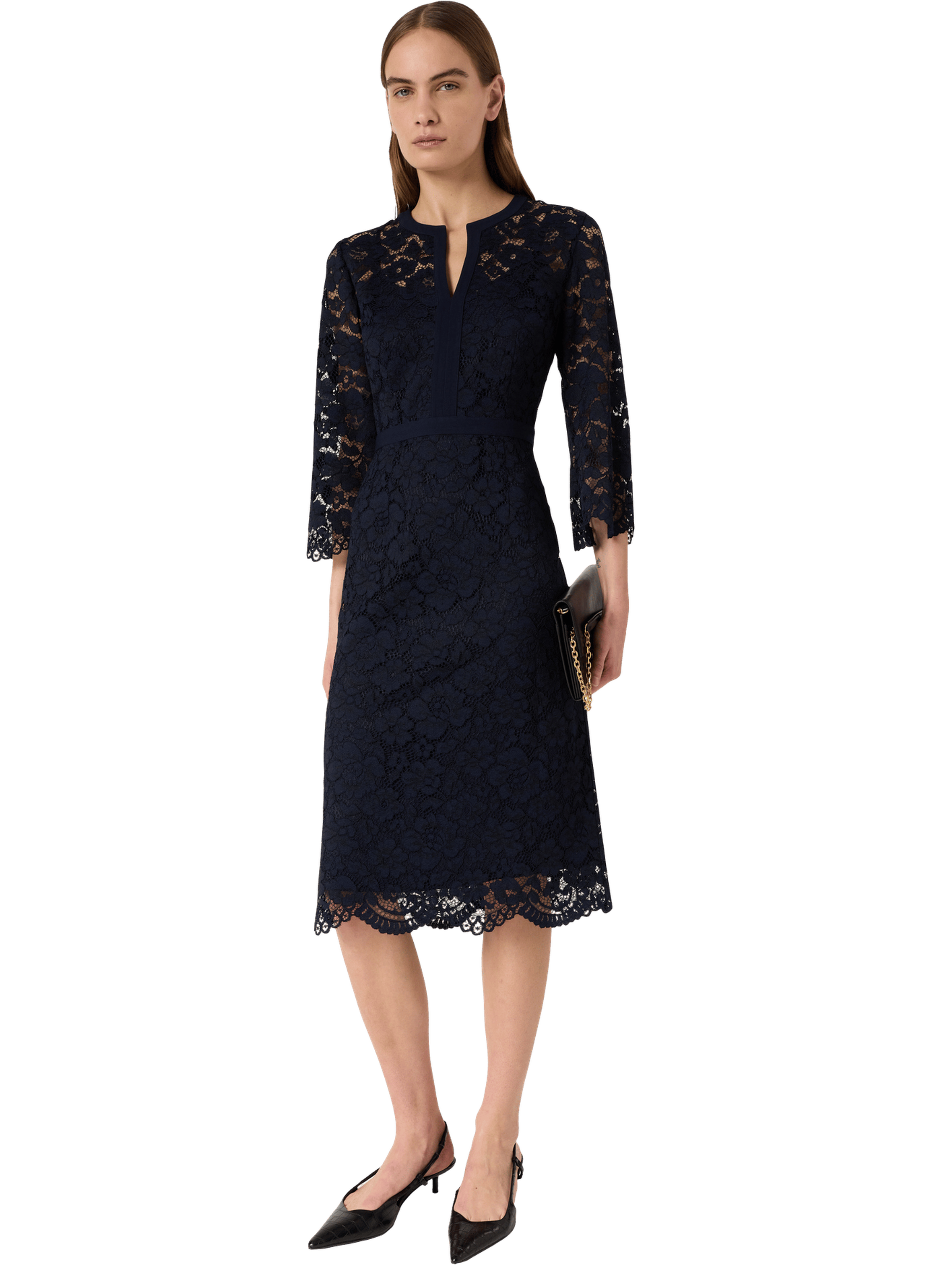 Robe mi-longue en dentelle - radia GERARD DAREL Bleu