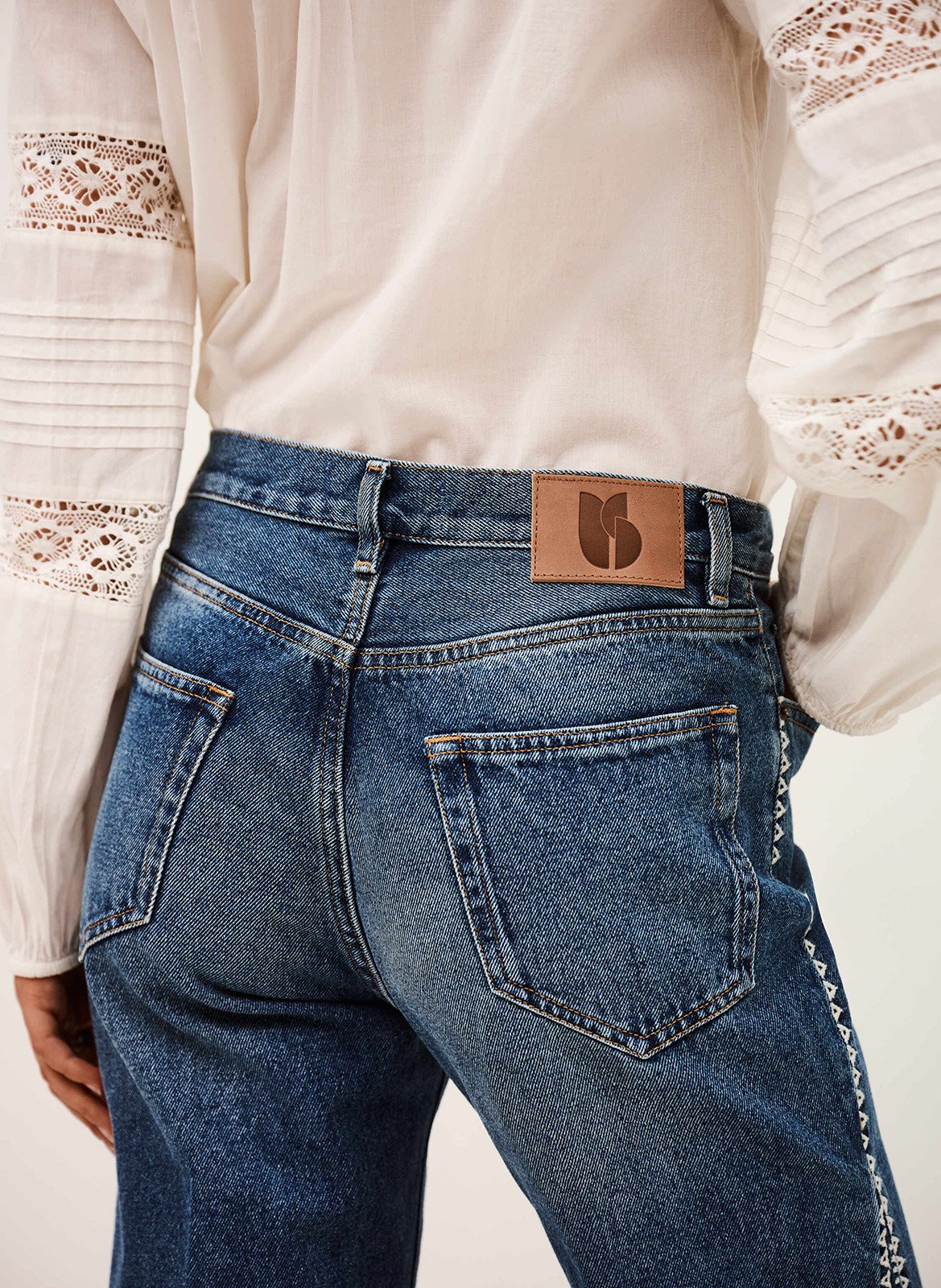 Jean bootcut en coton vivy BA&SH Bleu