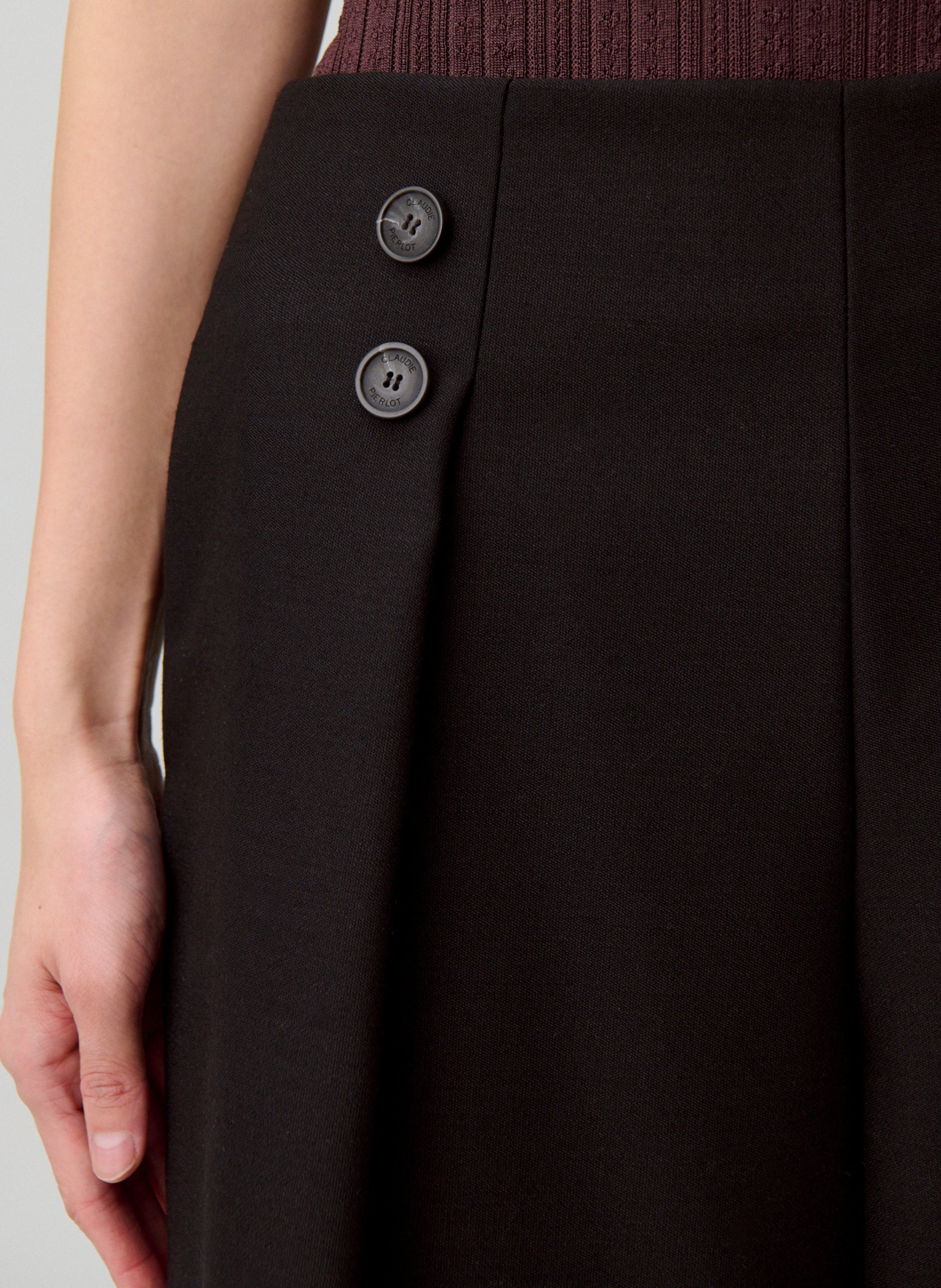 Bermuda large | Noir CLAUDIE PIERLOT Femme