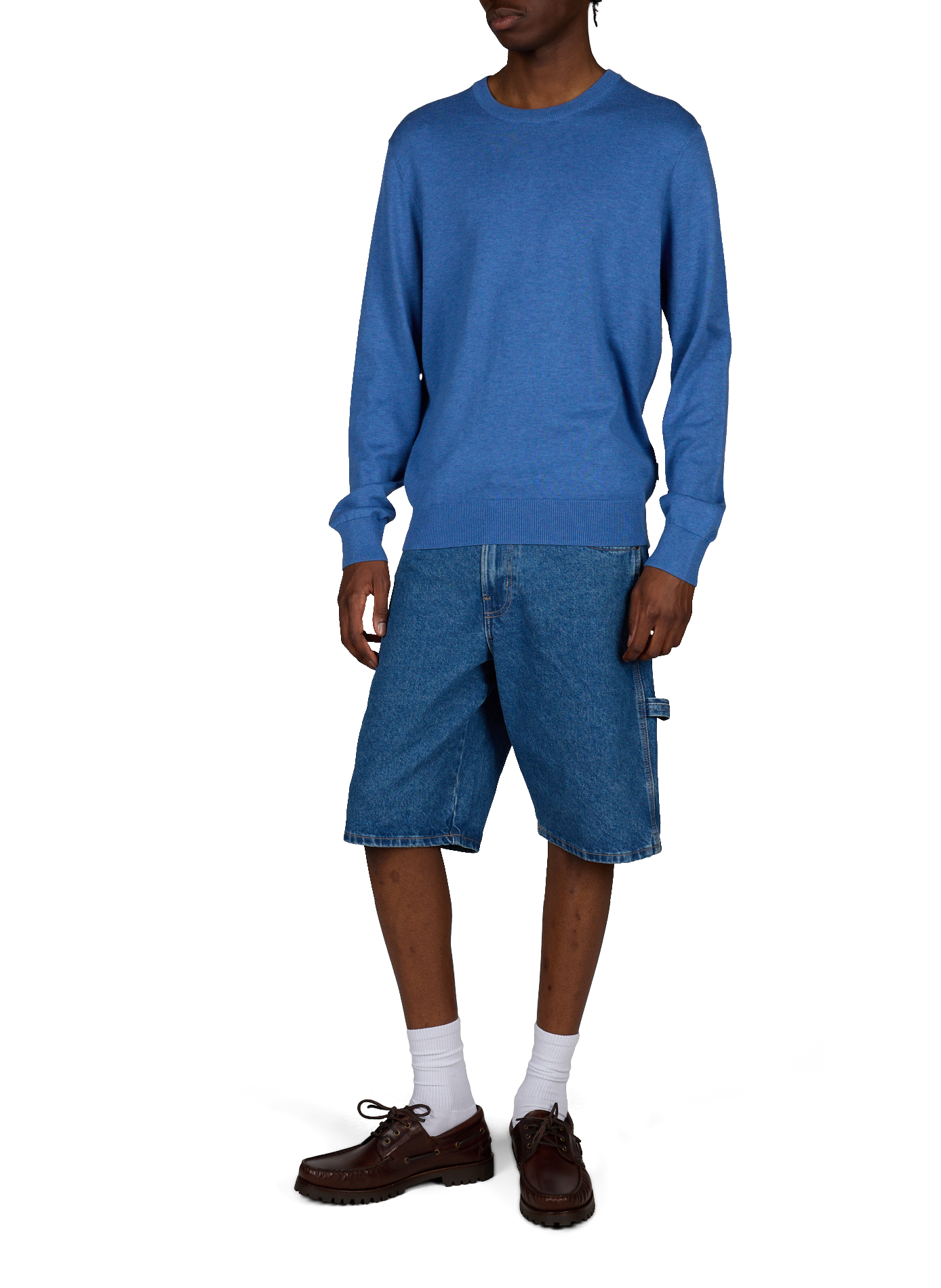 Cotton and linen jumper FACONNABLE Blue