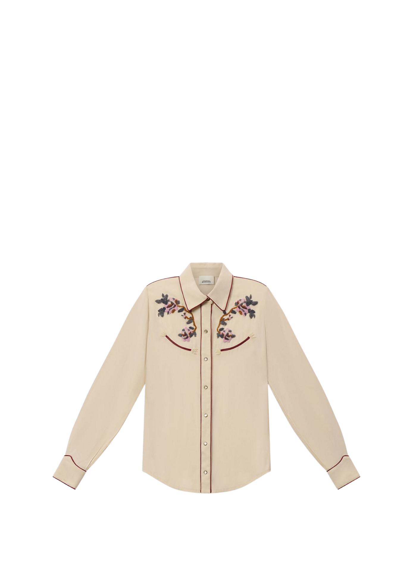Blouse Yzea western in cady met kralen ISABEL MARANT Wit