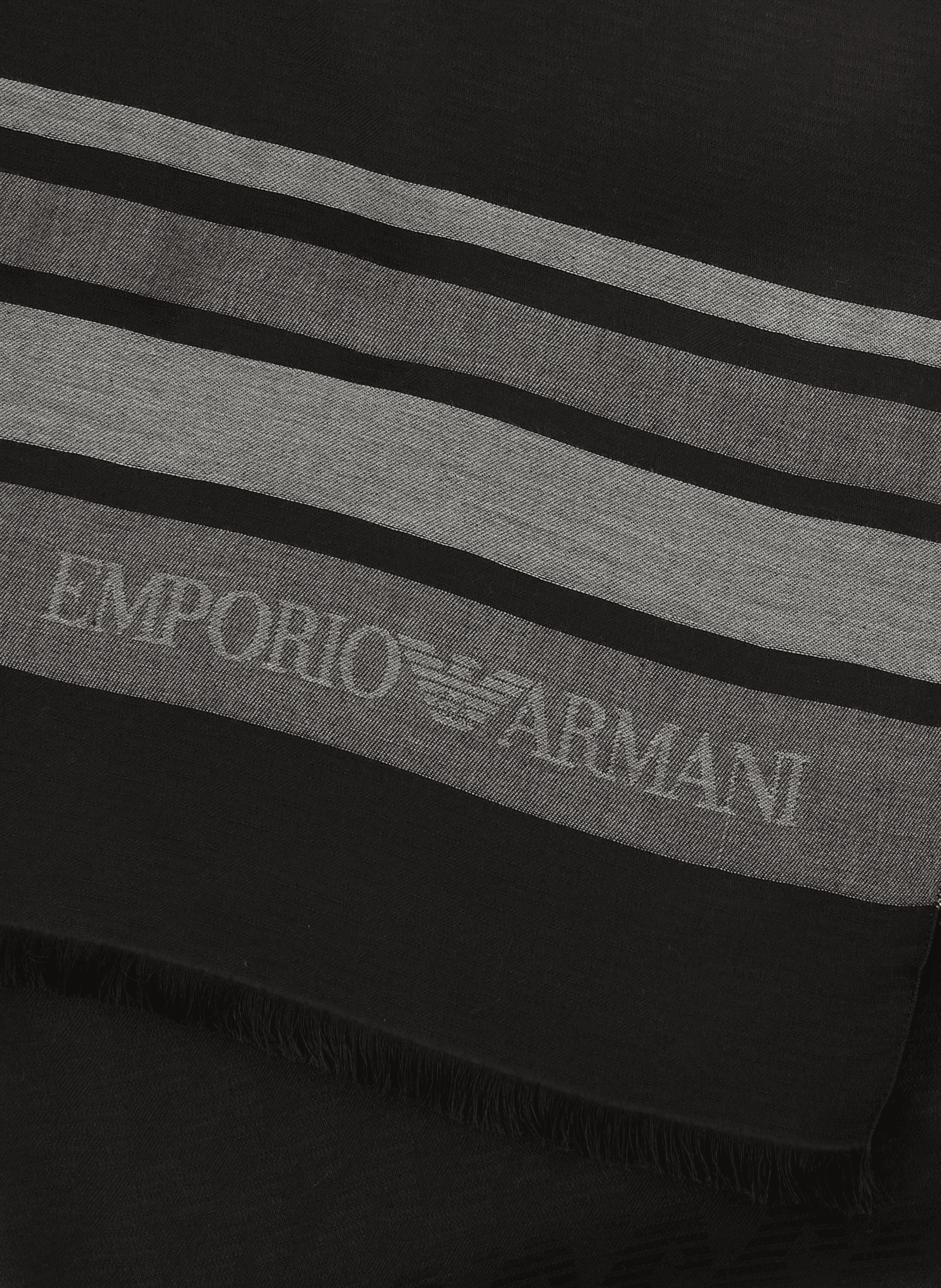 Schal mit Muster und Fransen EMPORIO ARMANI Mehrfarbig