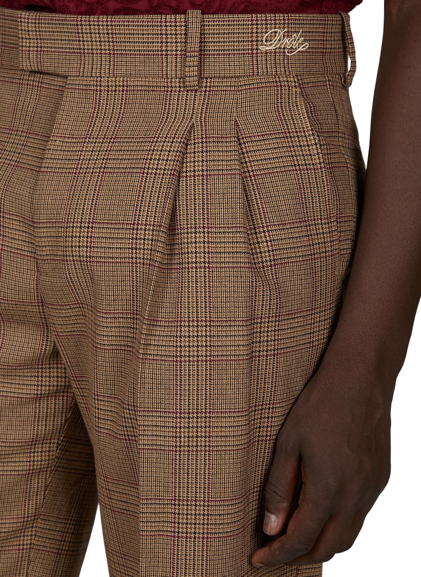 Prince of Wales Checkered Golf Pants | Brown DROLE DE MONSIEUR Men
