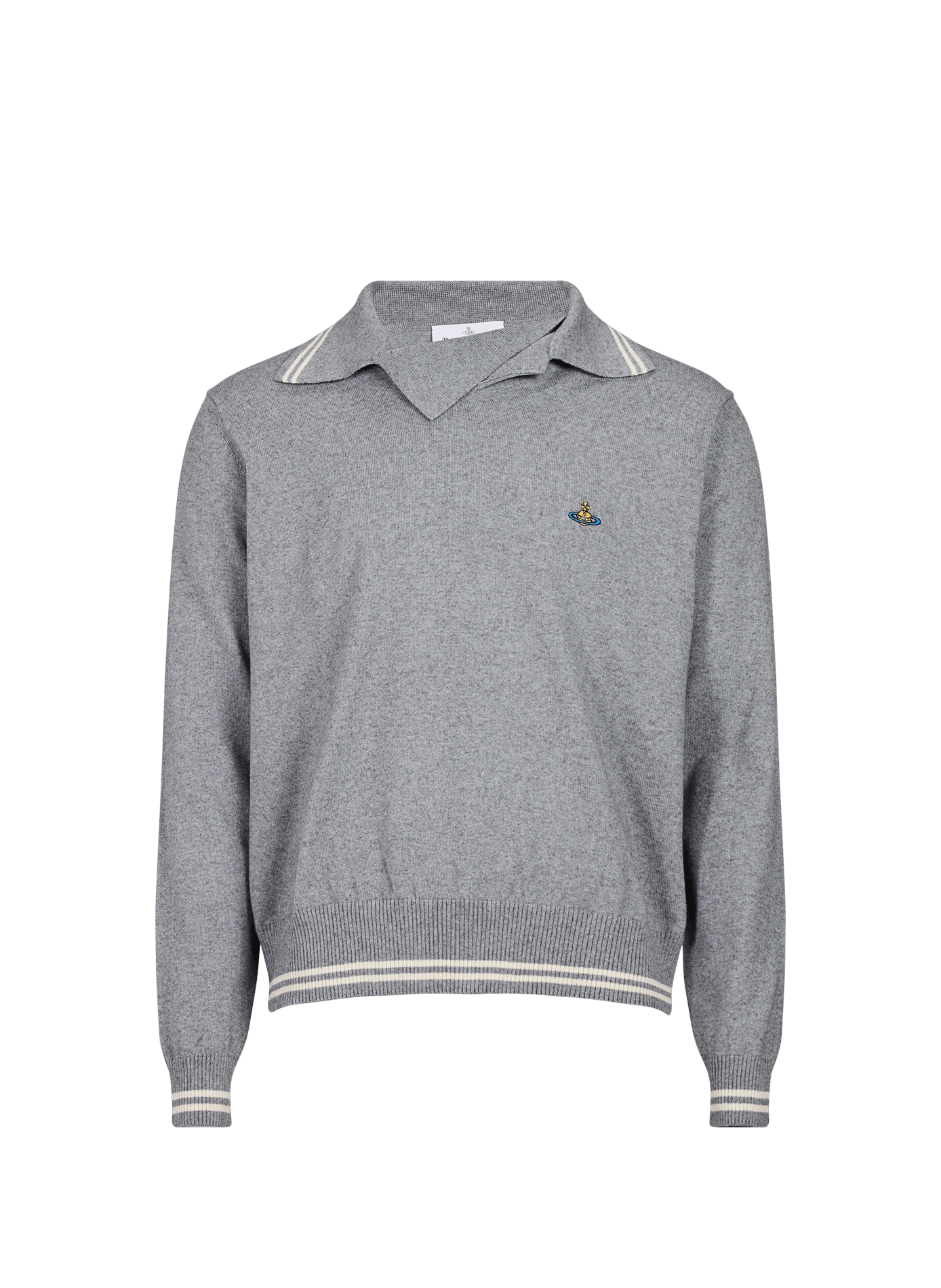 Mixed cotton logo sweater VIVIENNE WESTWOOD Grey