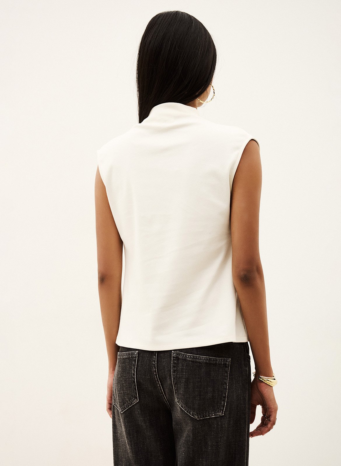 Top sans manches à plis hoda | Beige BA&SH Femme
