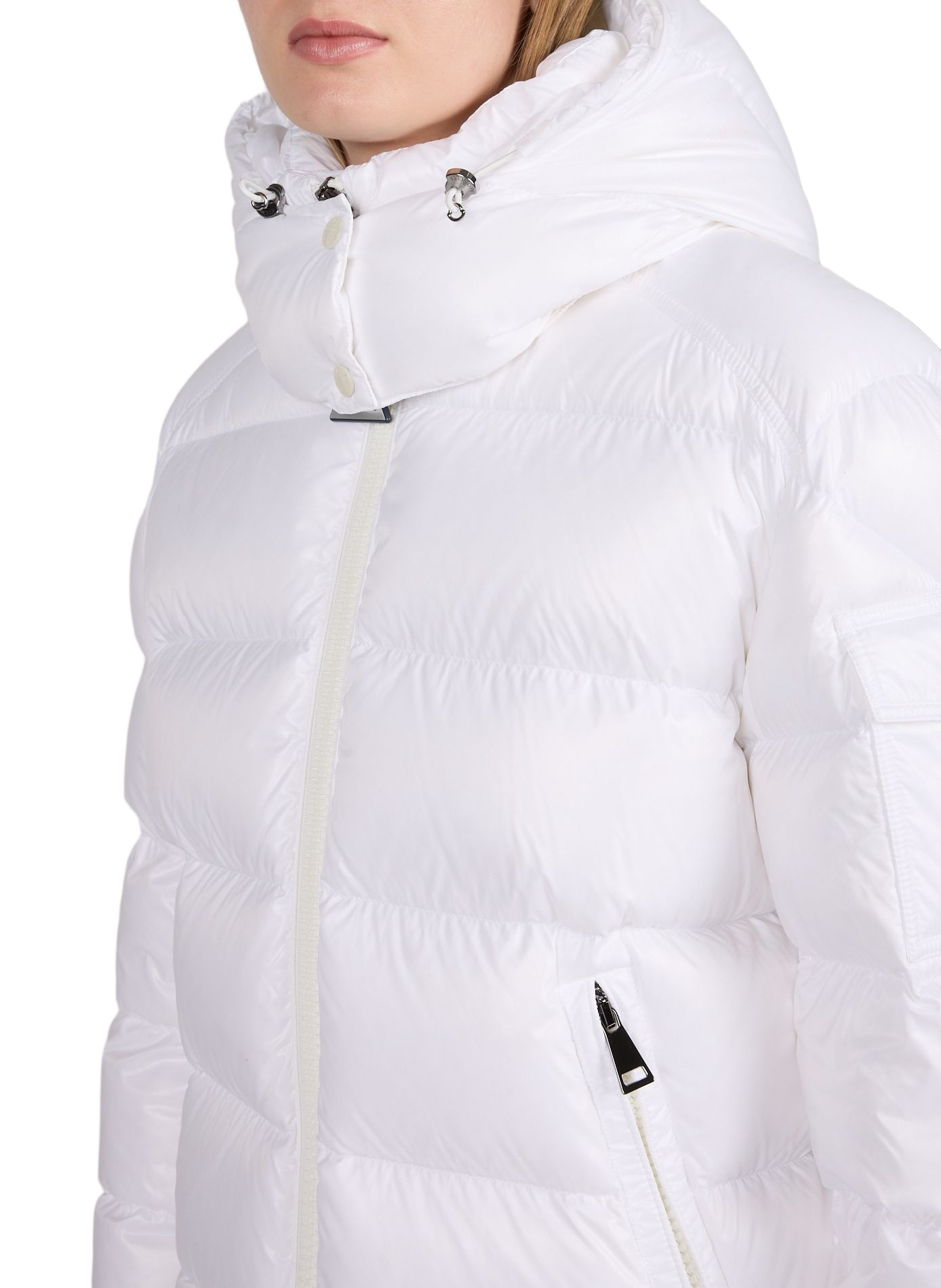 Gerade Daunenjacke mit Kapuze MONCLER Weiss
