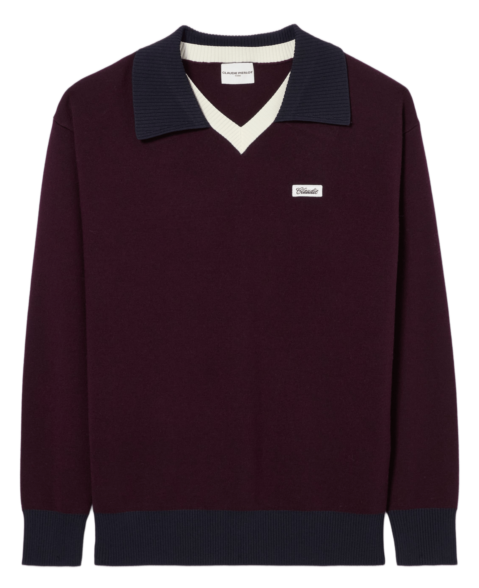 Pull col classique en laine mélangée CLAUDIE PIERLOT Multicolore