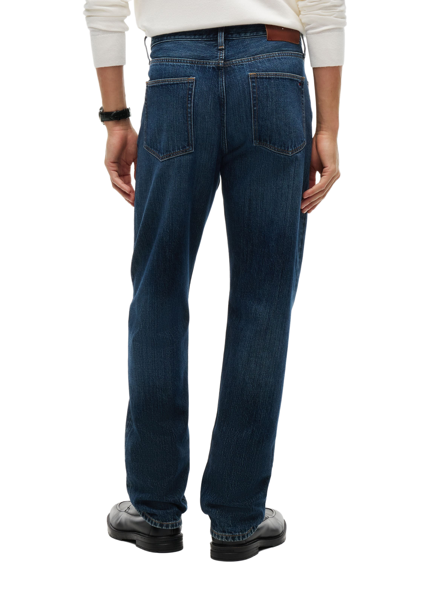 Gerade geschnittene blaue Jeans aus Baumwolle TOMMY HILFIGER Blau