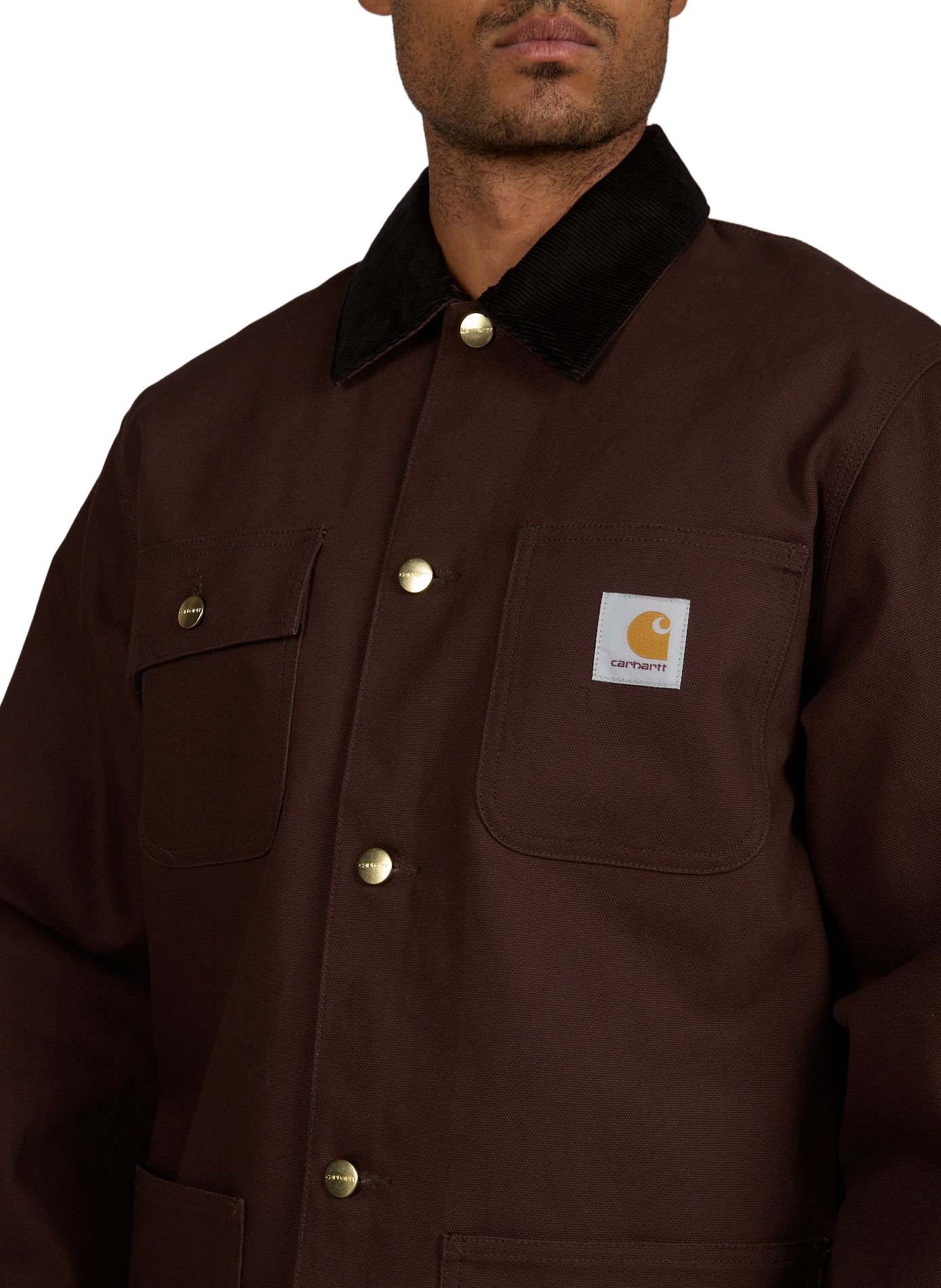 Jack met klassieke kraag van katoen CARHARTT WIP Bruin