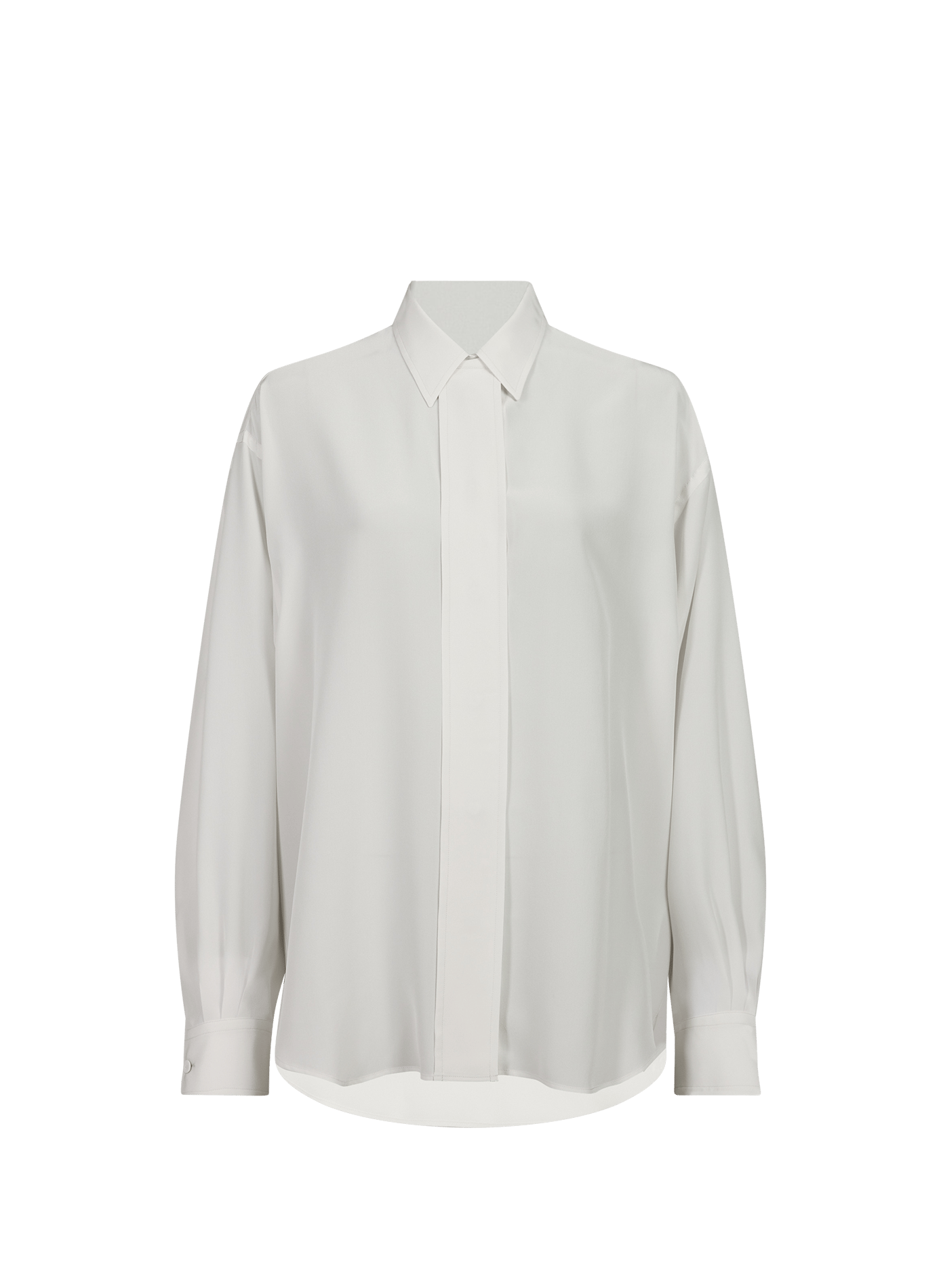 Overhemd Amari met verborgen knoopsluiting in zijde CALVIN KLEIN COLLECTION Wit