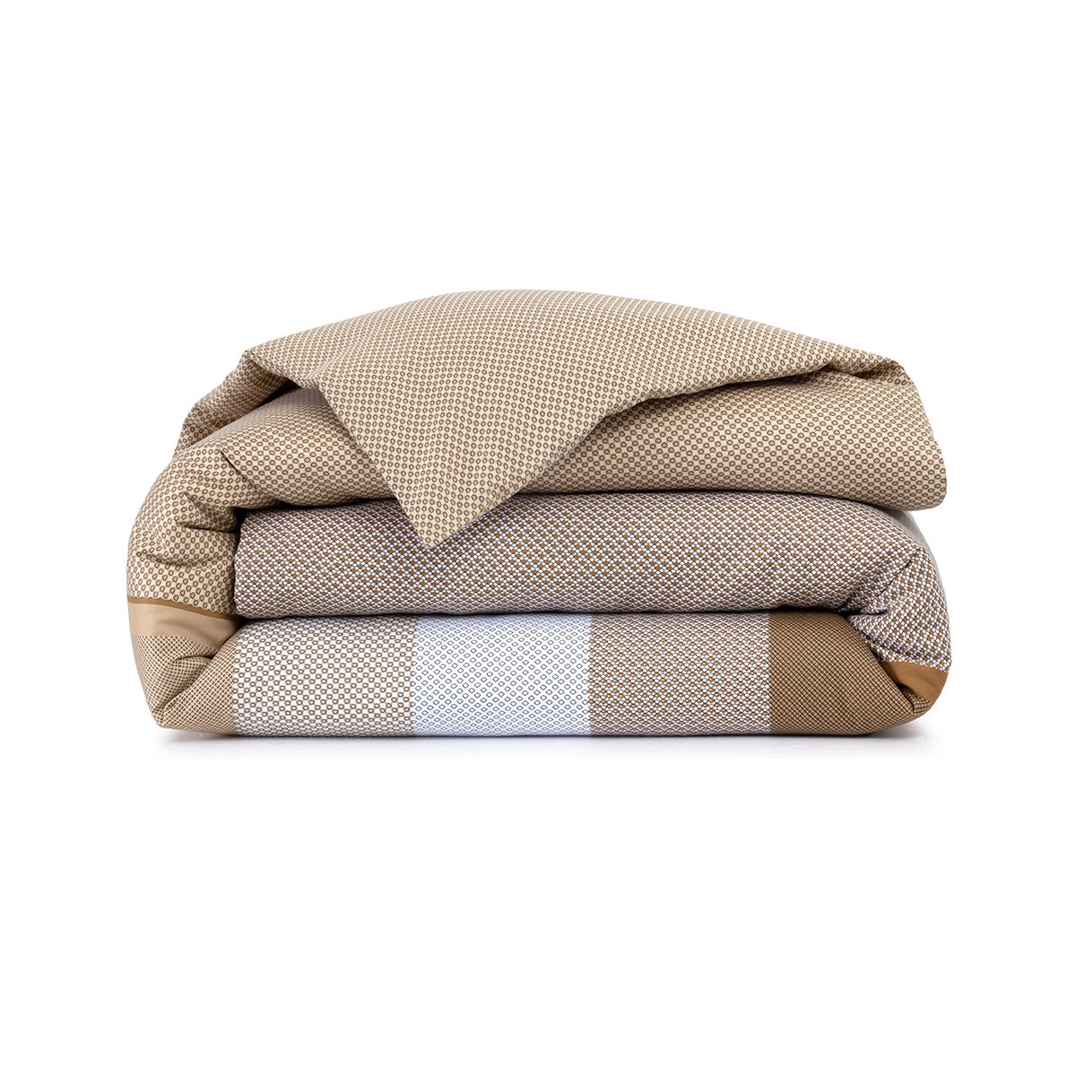 Housse de couette en satin de coton, logan BOSS HOME Marron