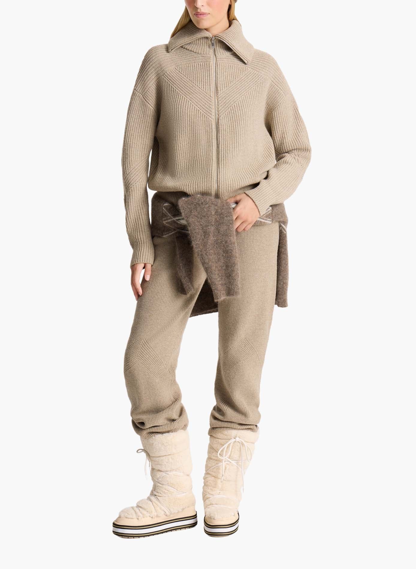 Gilet hesyala col polo coupe regular FUSALP Beige