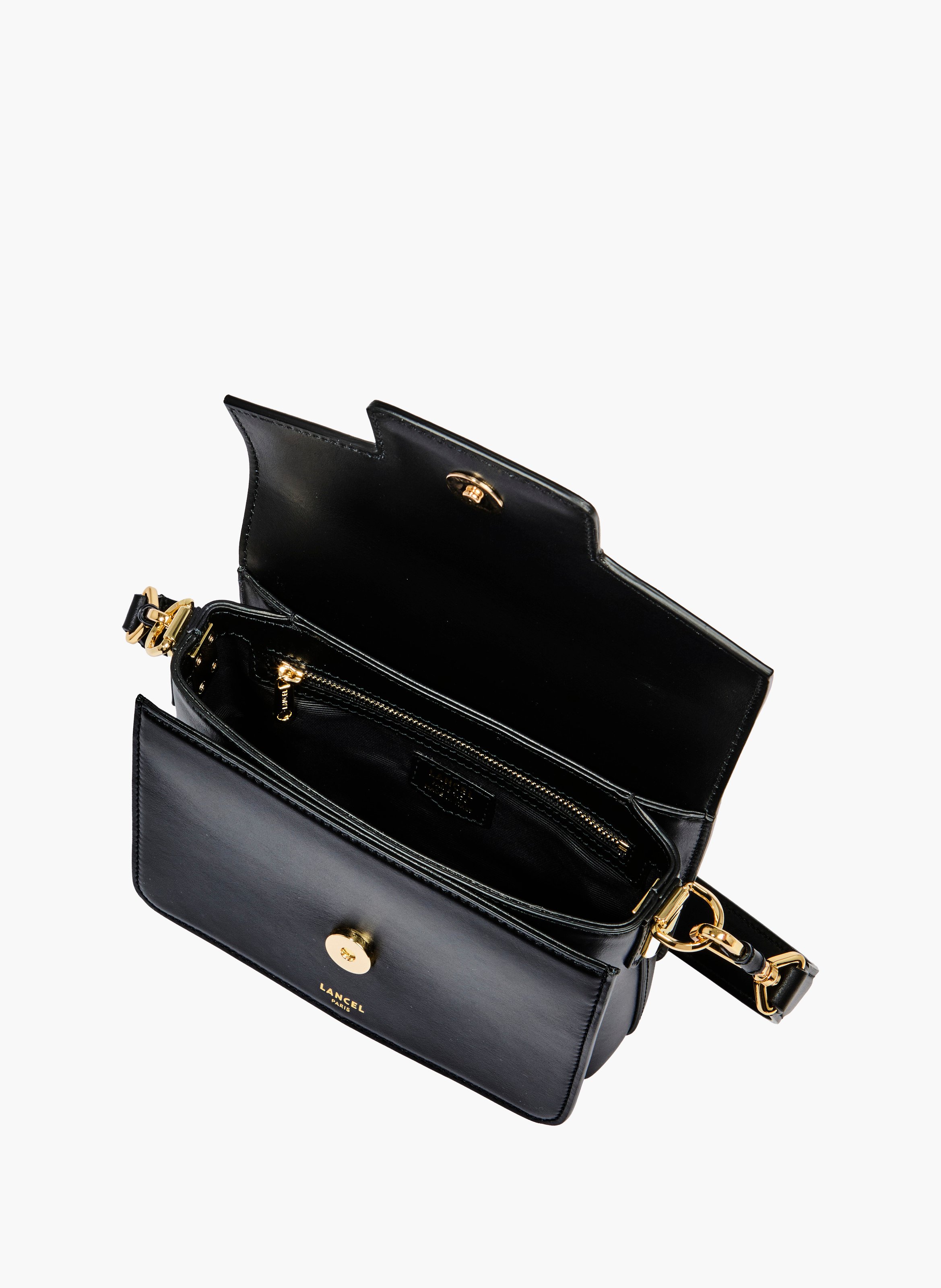 Sac rabat s angèle de lancel en cuir LANCEL Noir