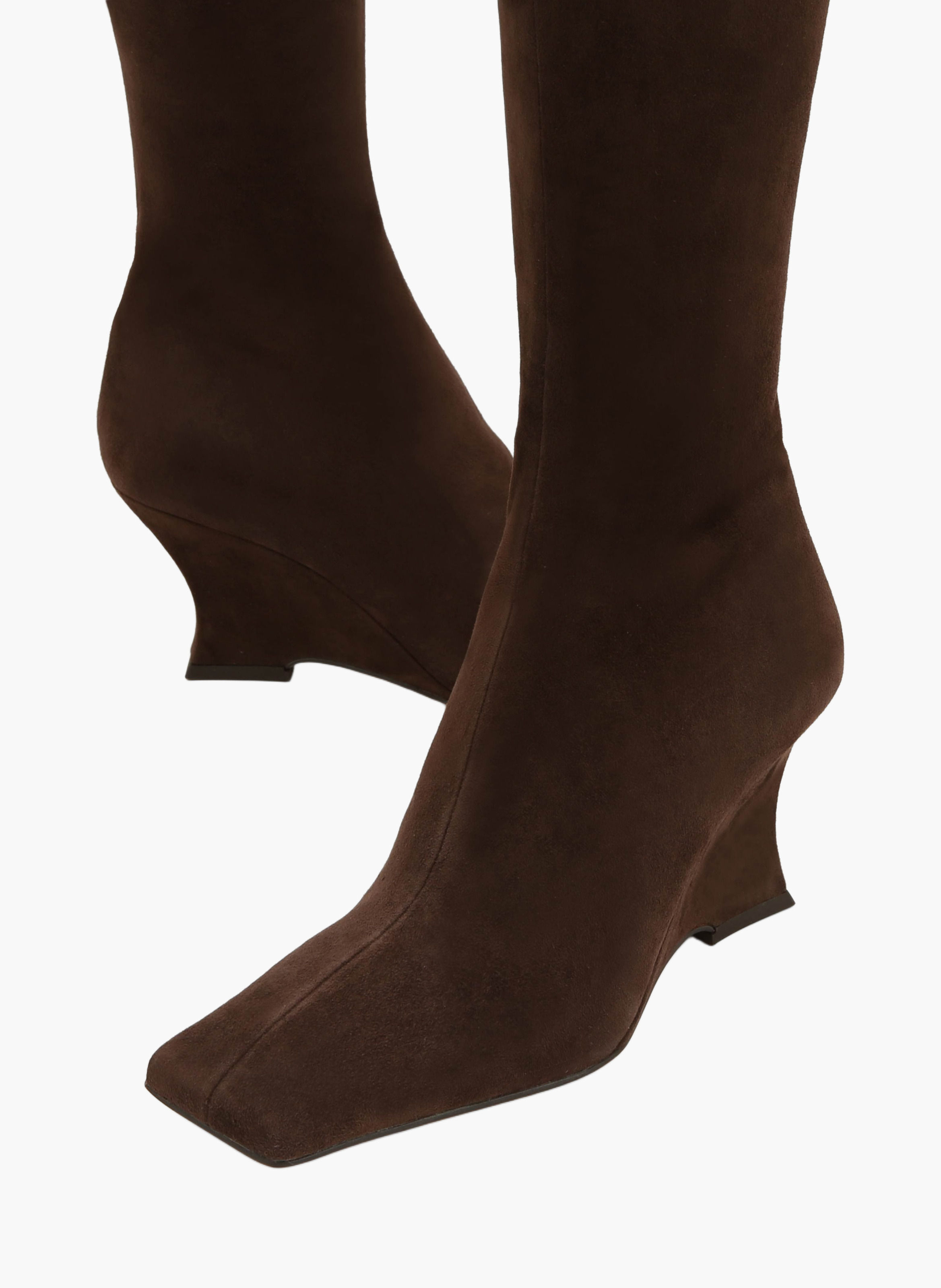 Bottines hattie en daim NAKED WOLFE Marron