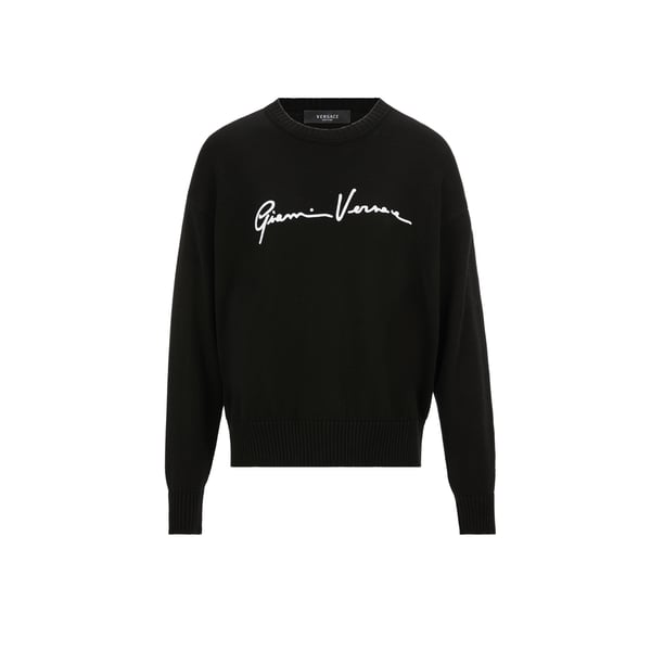 Pull brodé GV Signature en coton