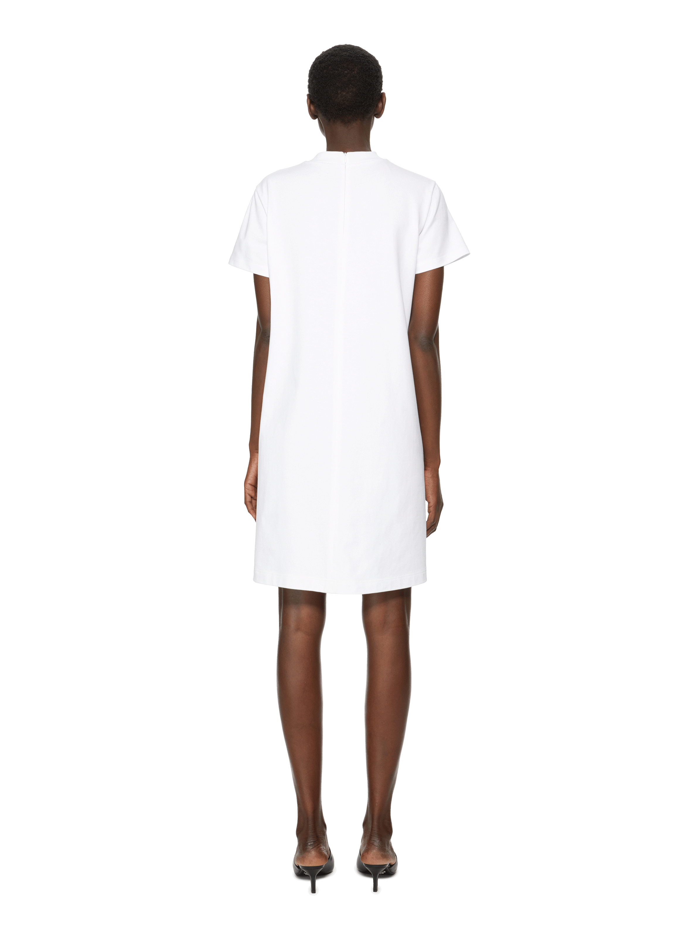 Embroidered cotton Dress PRADA White
