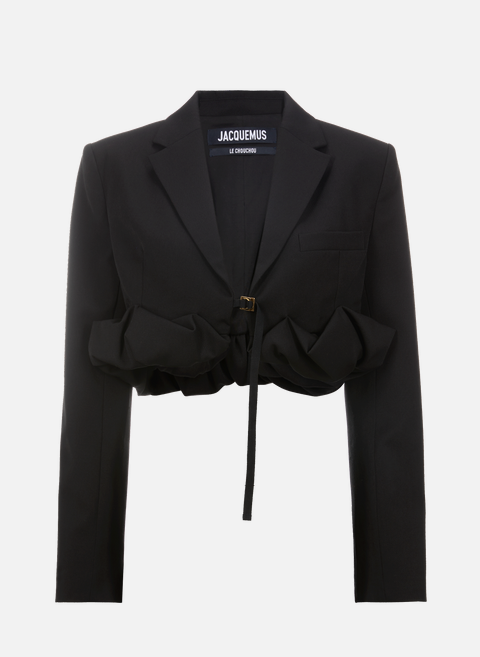Jacquemus black croissant jacket 