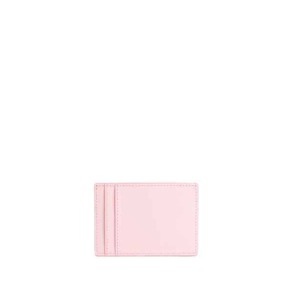 Marc Jacobs Leather Card Holder In Pink