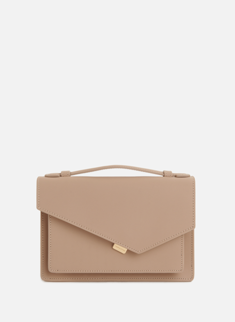 Beige leather handbagLANCASTER 